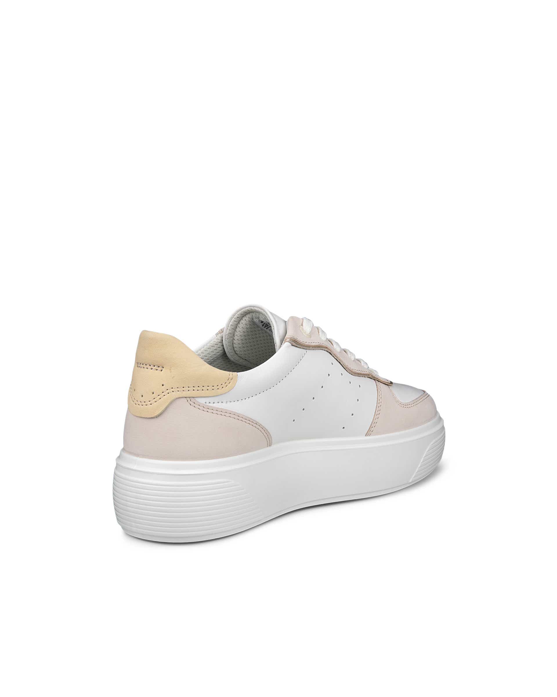 ECCO® Street Platform Damen Ledersneaker - Weiß - Back