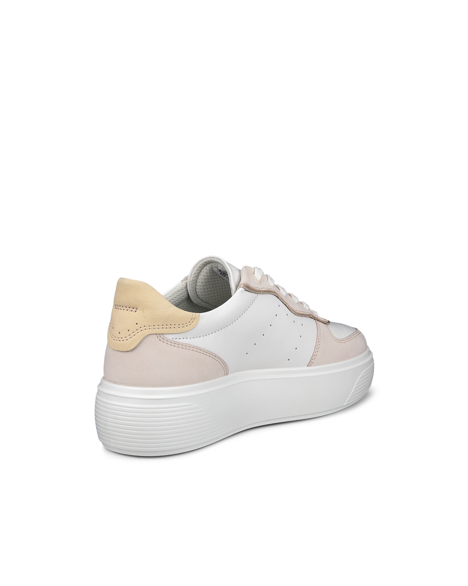 ECCO® Street Platform Damen Ledersneaker - Weiß - Back