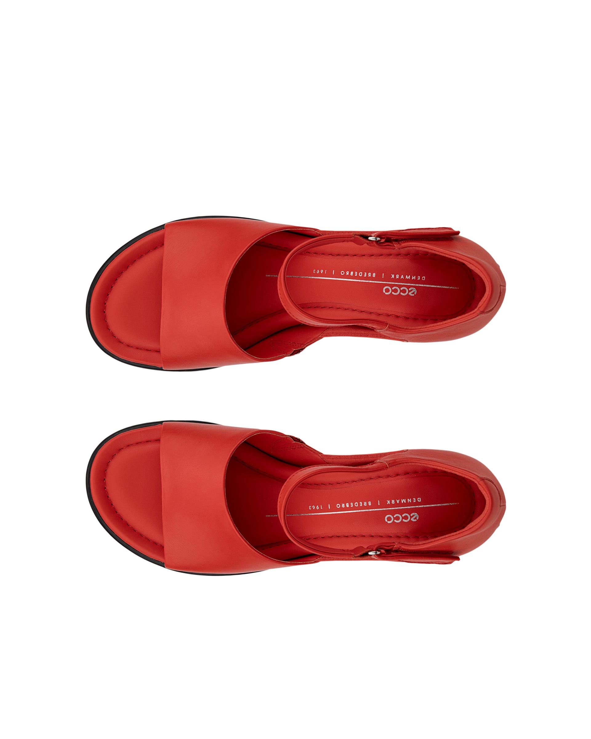 ECCO® Sculpted Sandal LX 55 Damen Ledersandale mit Absatz - Rot - Top left pair