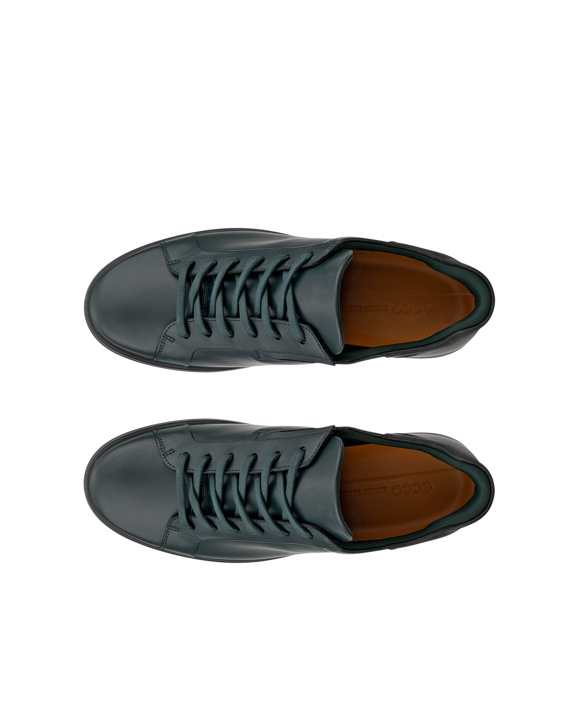 Men's ECCO® Soft 7 Leather Slip-In Sneaker - Green - Top left pair