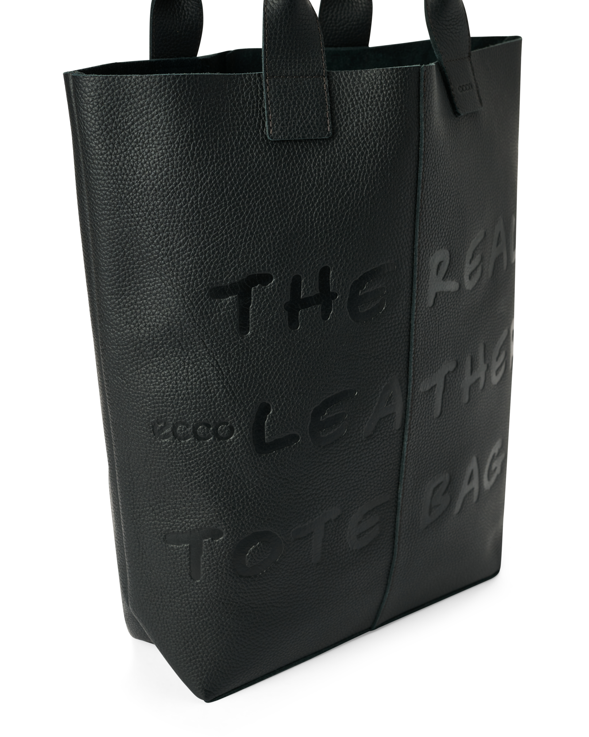 ECCO® Tote bőr bevásárló táska - Fekete - Detail-1