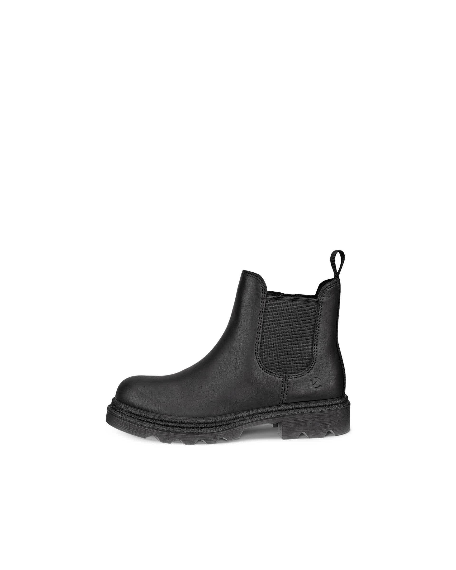 ECCO® Grainer Chelsea støvler i vandtæt læder til børn - Sort - Outside