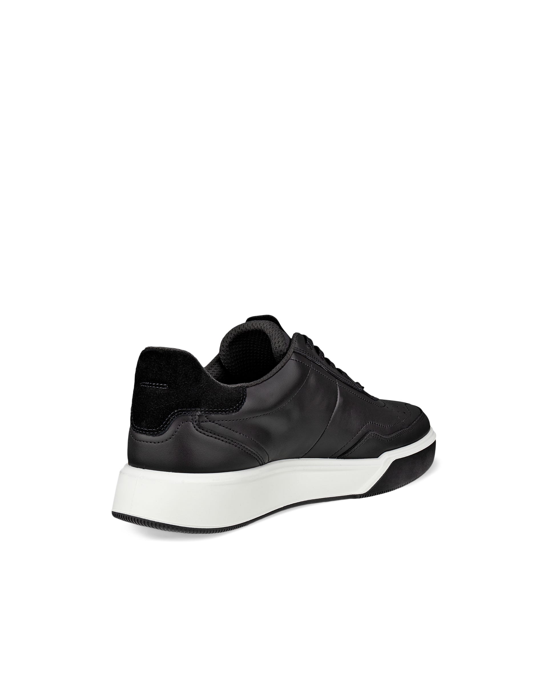 ECCO® STREET COURT dames leren sneaker - Zwart - Back