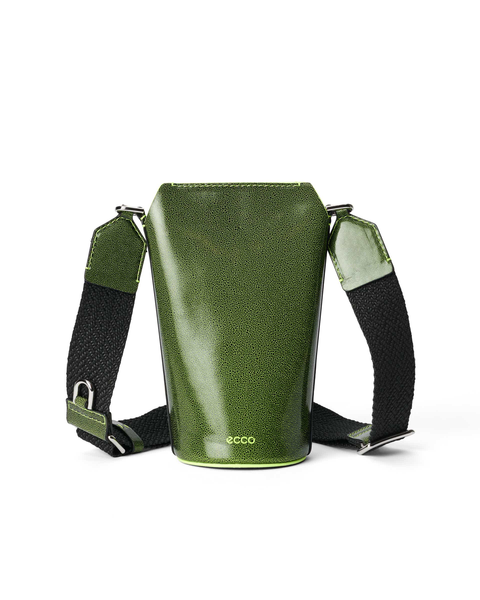 ECCO® Pot Cracked Leather Crossbody Bag - Green - Main