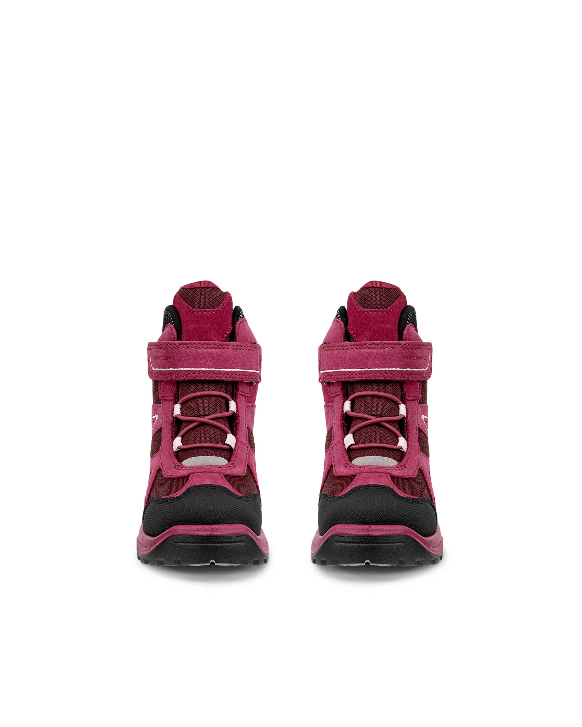 Dětská nubuková ex zimní kotníčková voděodolná obuv ECCO® SNOW MOUNTAIN - Červená - Front pair