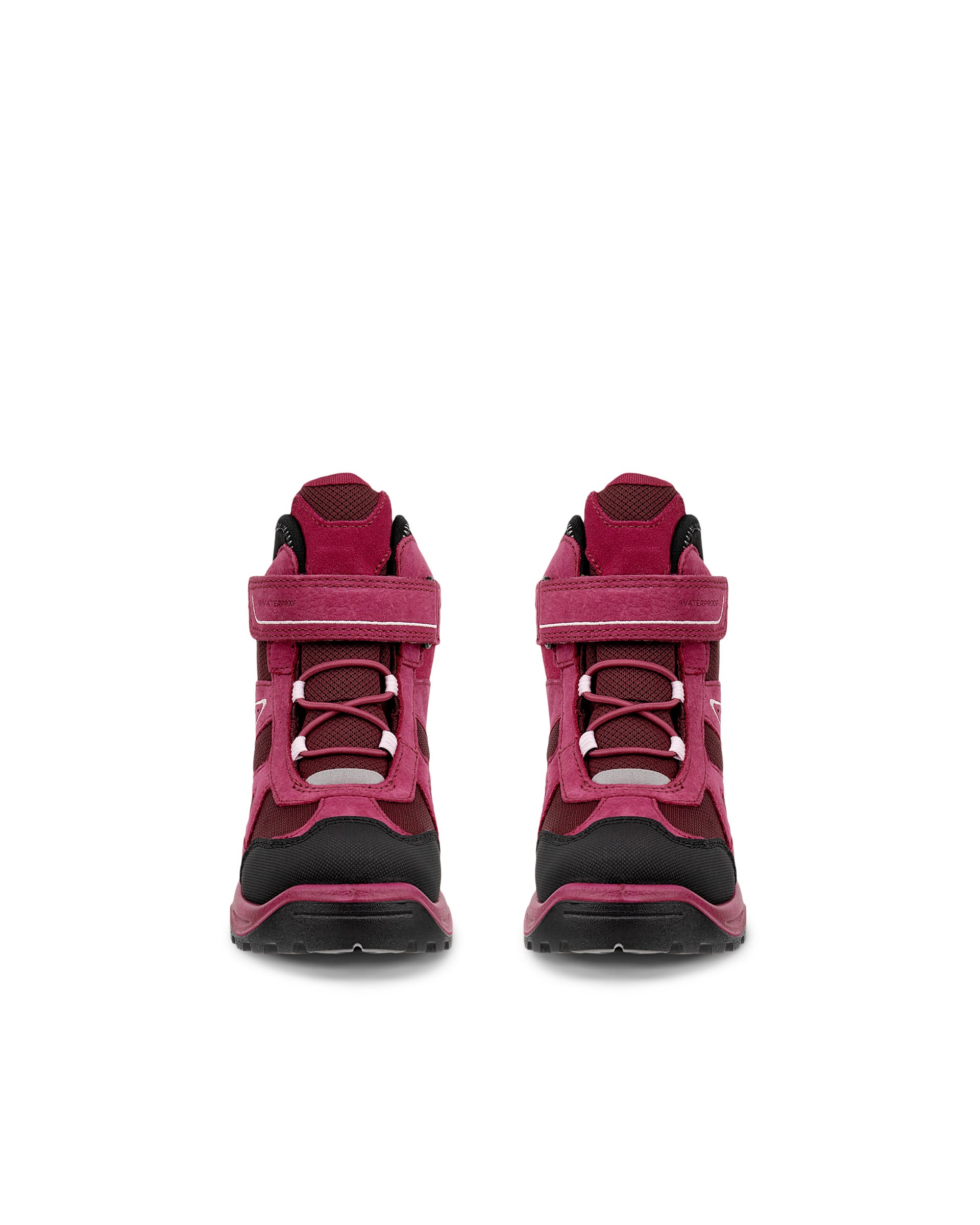 Dětská nubuková ex zimní kotníčková voděodolná obuv ECCO® SNOW MOUNTAIN - Červená - Front pair