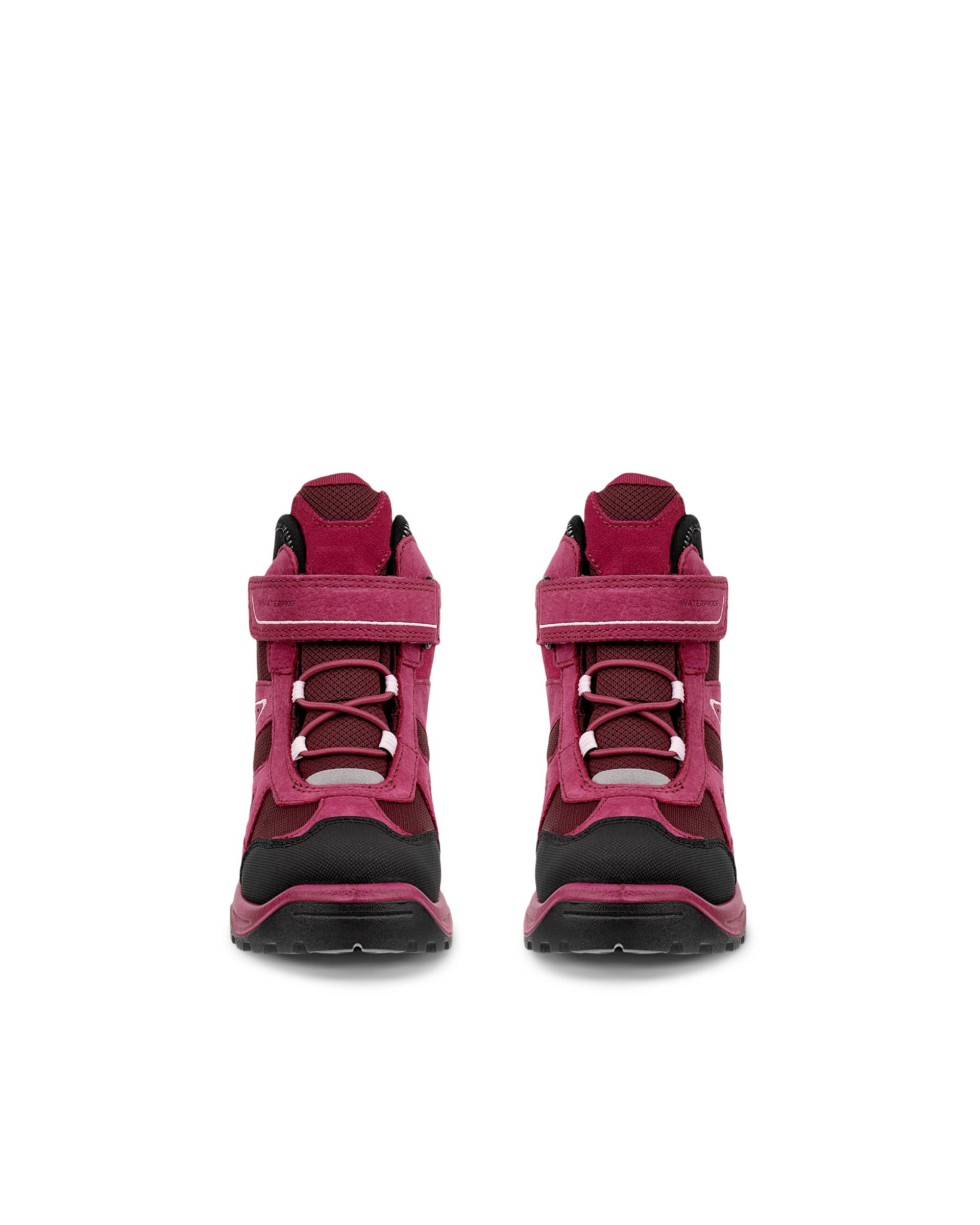 Dětská nubuková ex zimní kotníčková voděodolná obuv ECCO® SNOW MOUNTAIN - Červená - Front pair