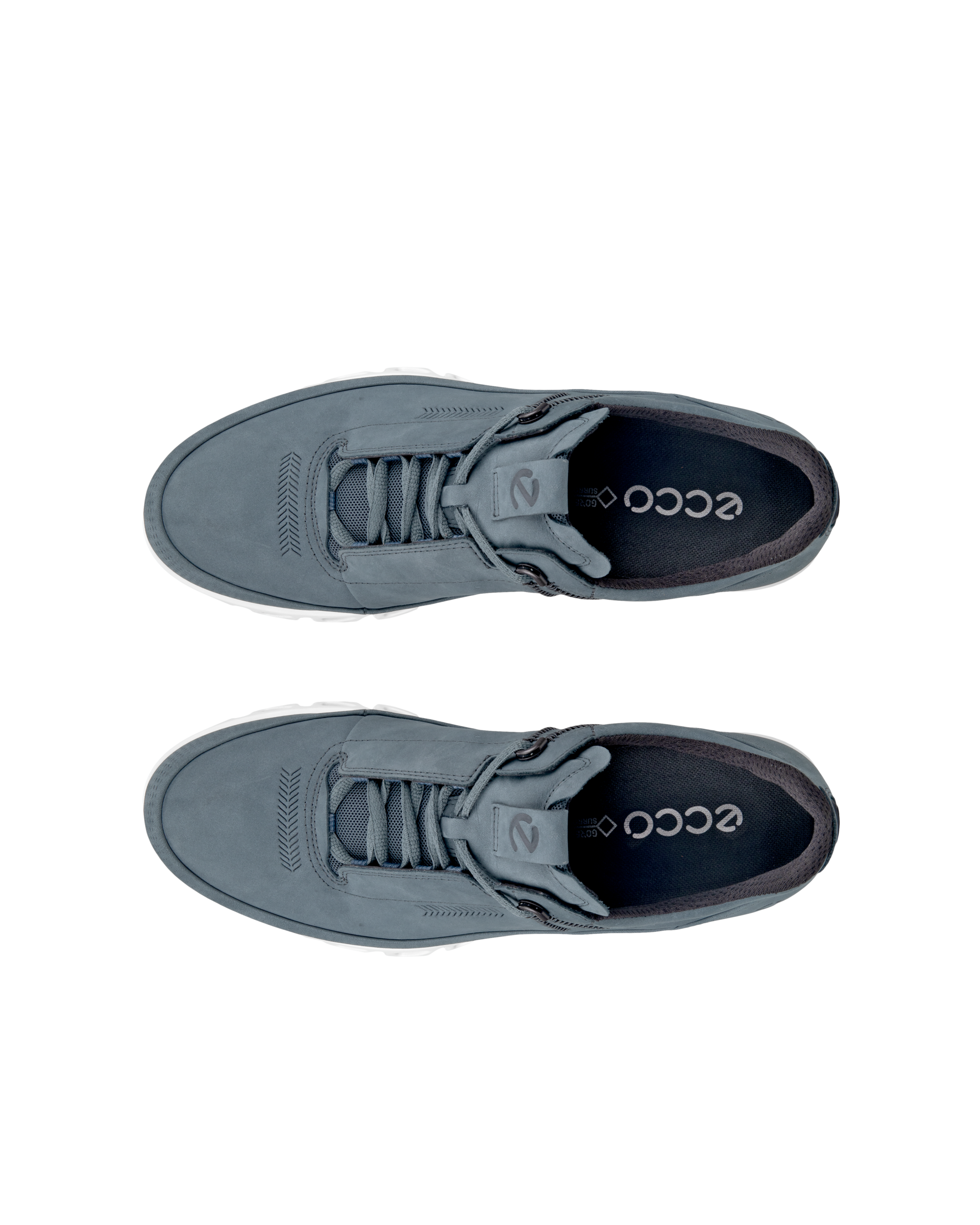 ECCO Multi Vent Low メンズ レザーGore-Texアウトドアスニーカー - ブルー - Top left pair