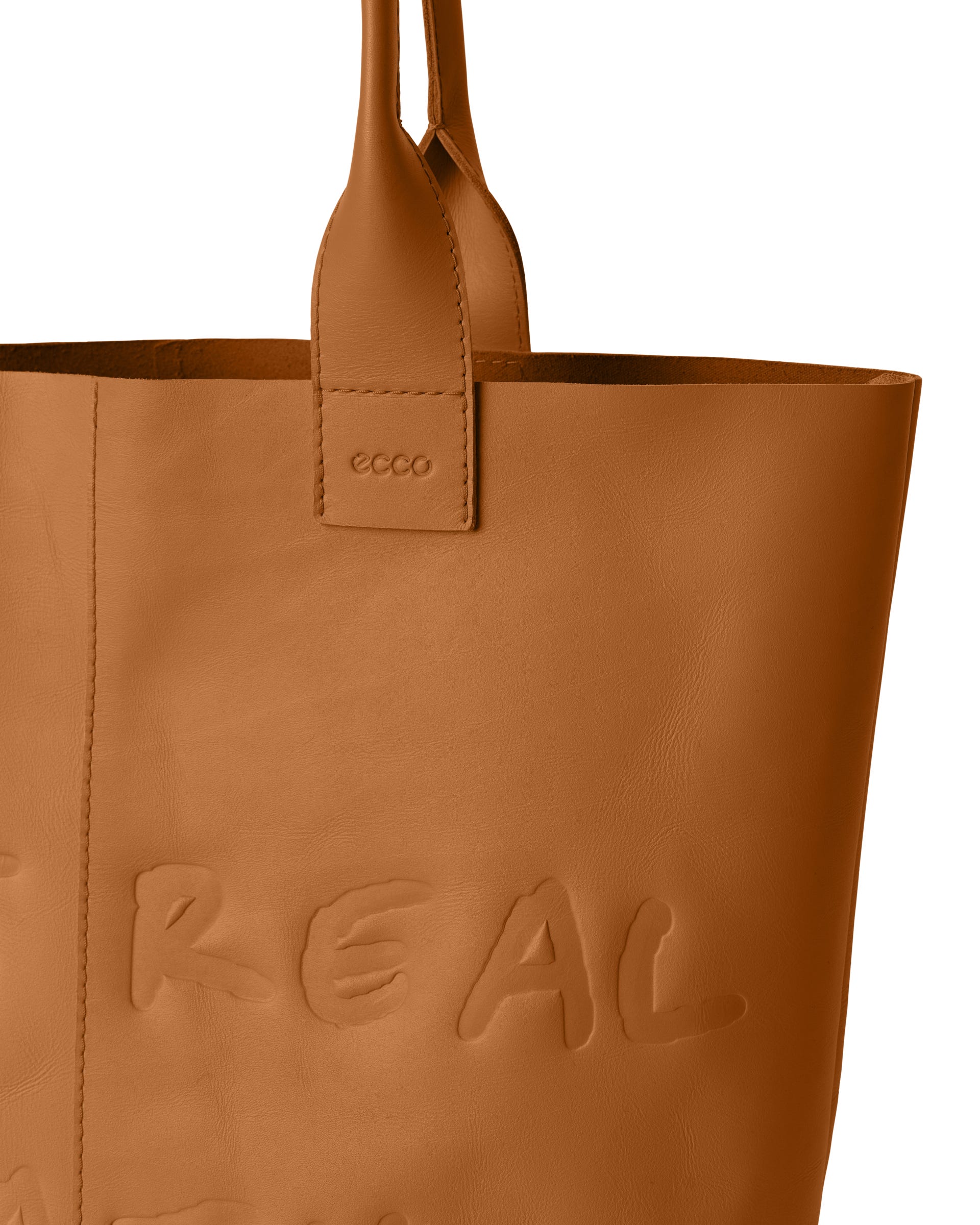ECCO TOTE REAL LEATHER レザートートバッグ | ブラウン
