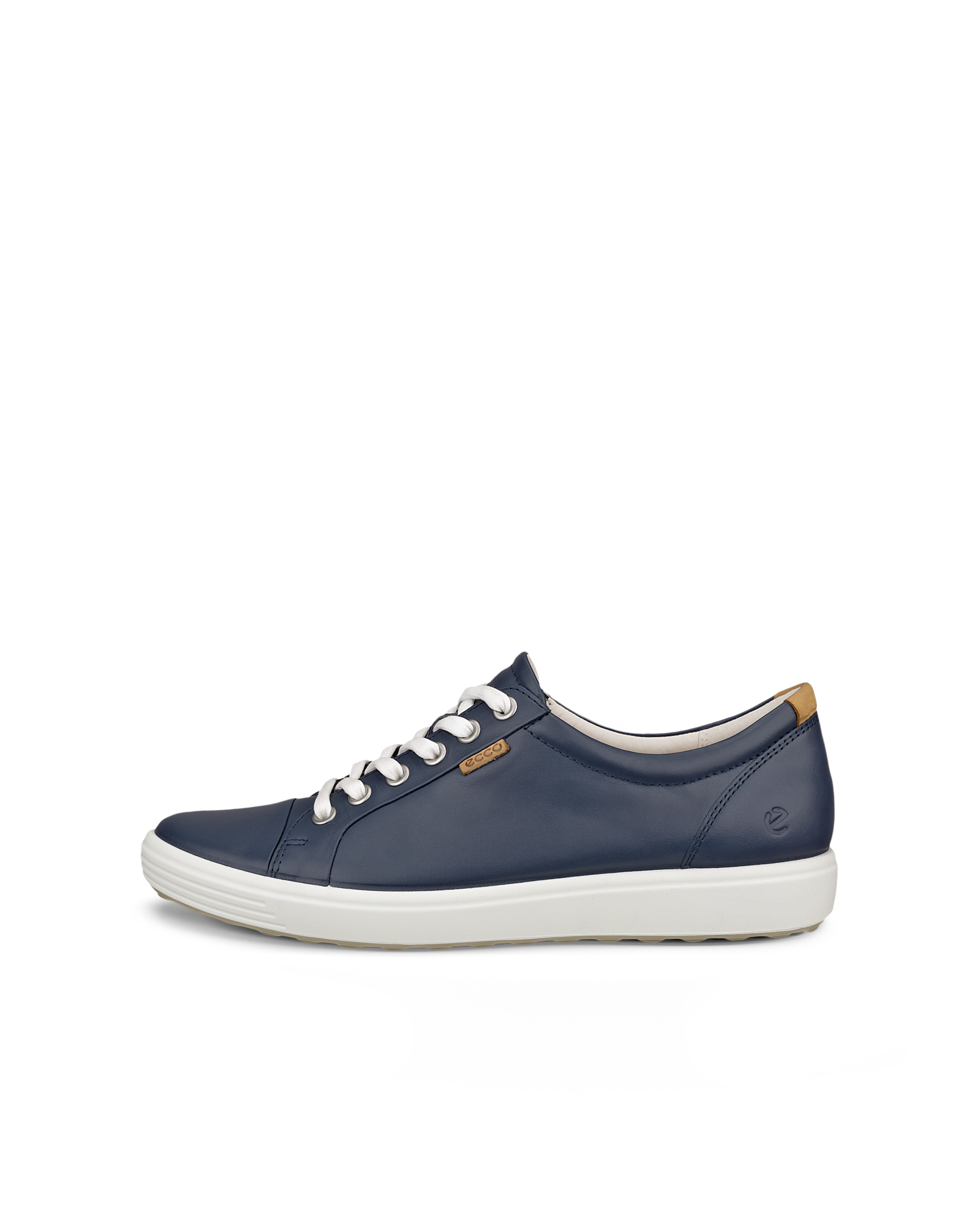 Women's ECCO® Soft Leather Sneaker Blue