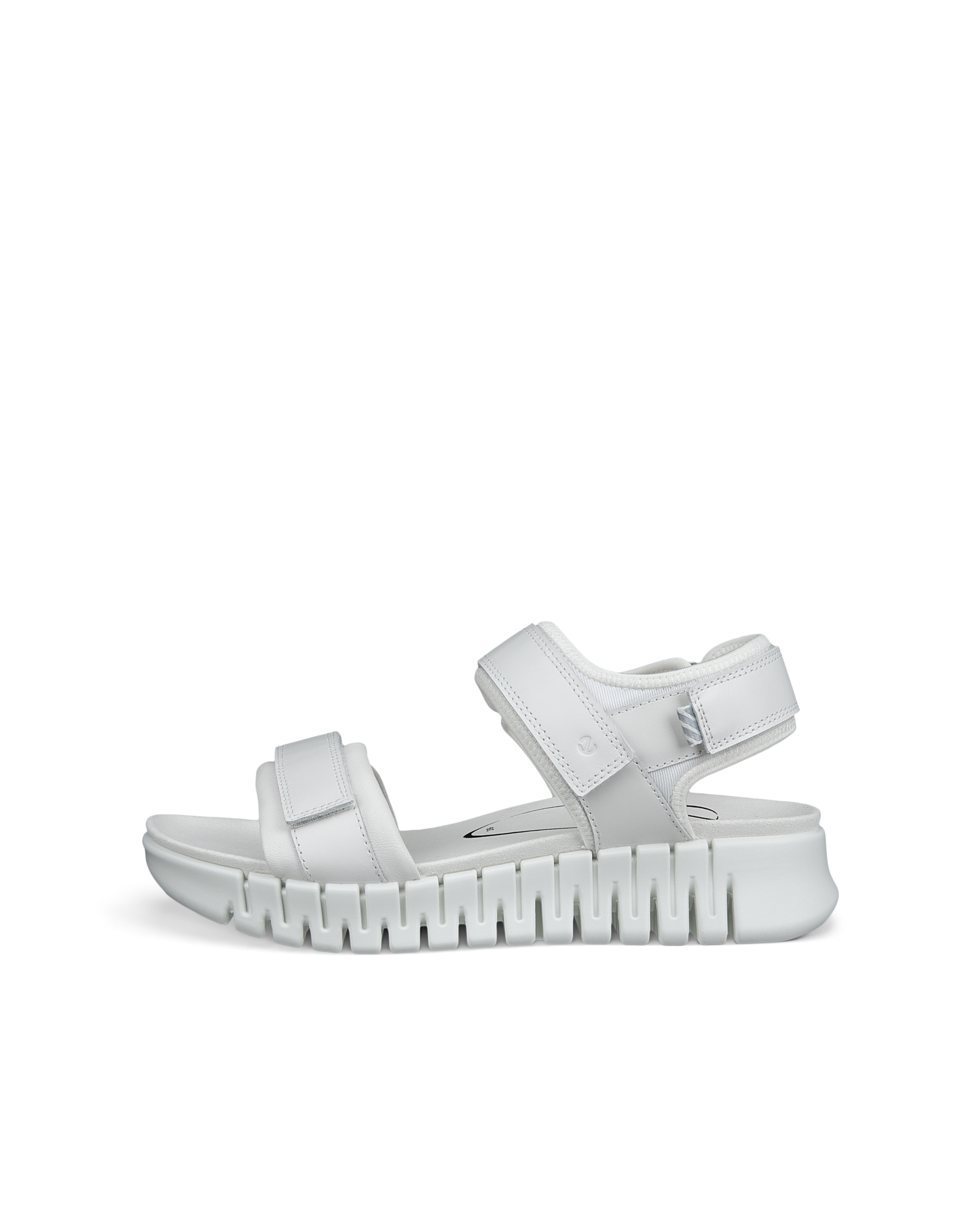 ECCO Gruuv Sol - Women's Leather Heeled Sandal - White - 39