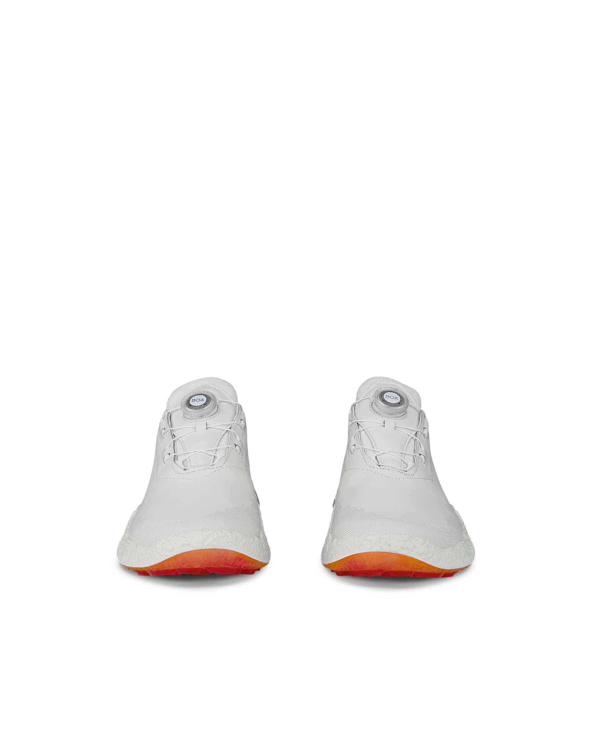 ECCO Golf BIOM H5 Hybrid Women ウィメンズ レザーウォータープルーフゴルフシューズ - ホワイト - Front pair