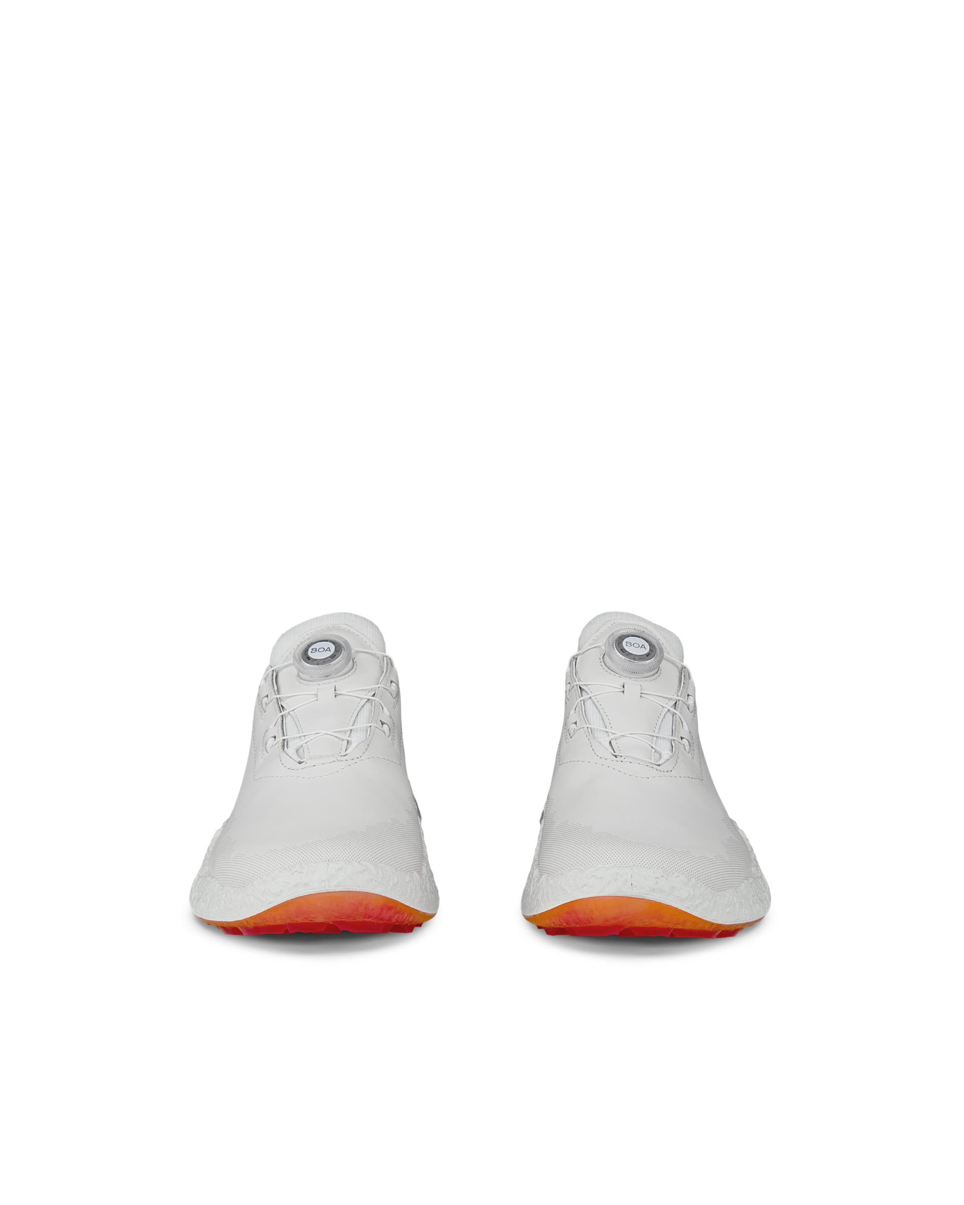 ECCO Golf BIOM H5 Hybrid Women ウィメンズ レザーウォータープルーフゴルフシューズ - ホワイト - Front pair