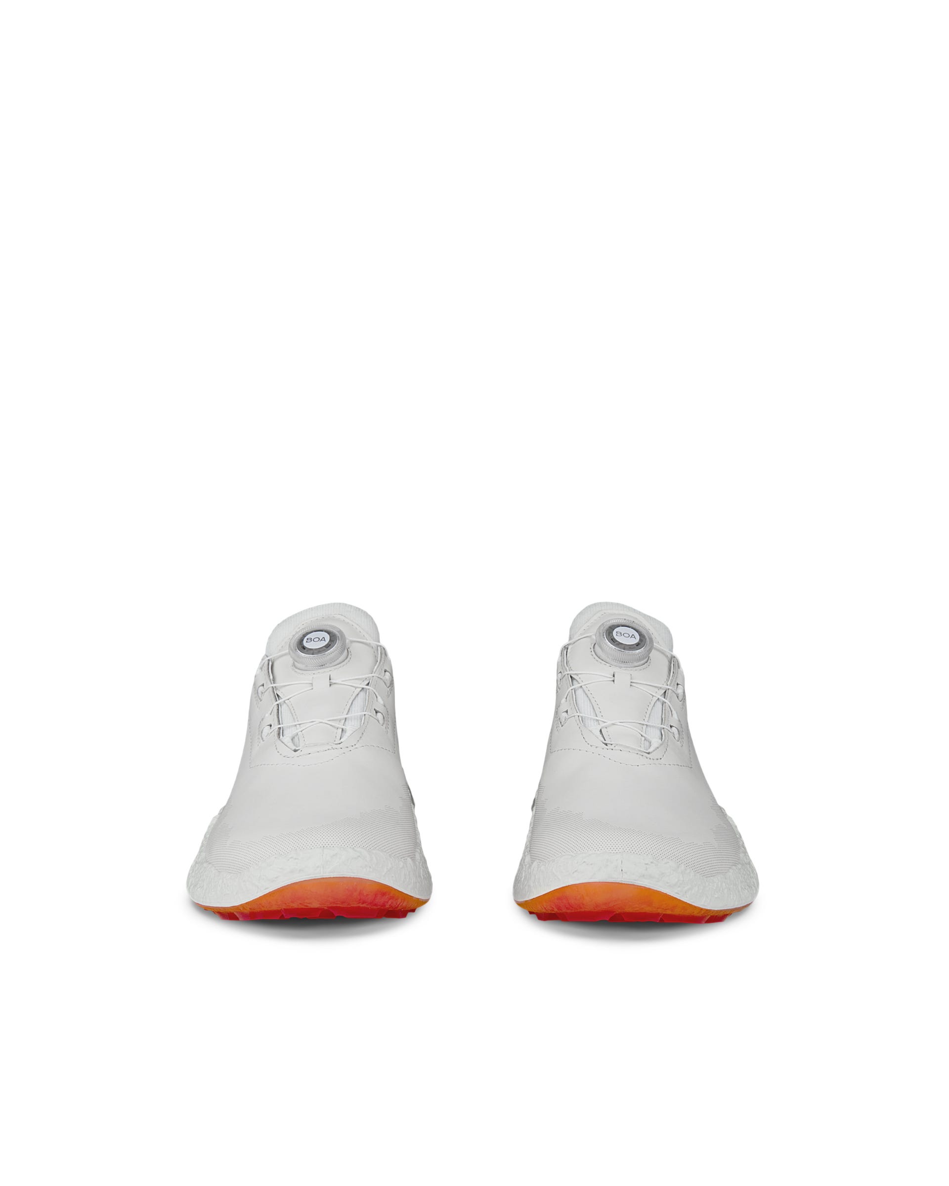 ECCO Golf BIOM H5 Hybrid Women ウィメンズ レザーウォータープルーフゴルフシューズ - ホワイト - Front pair