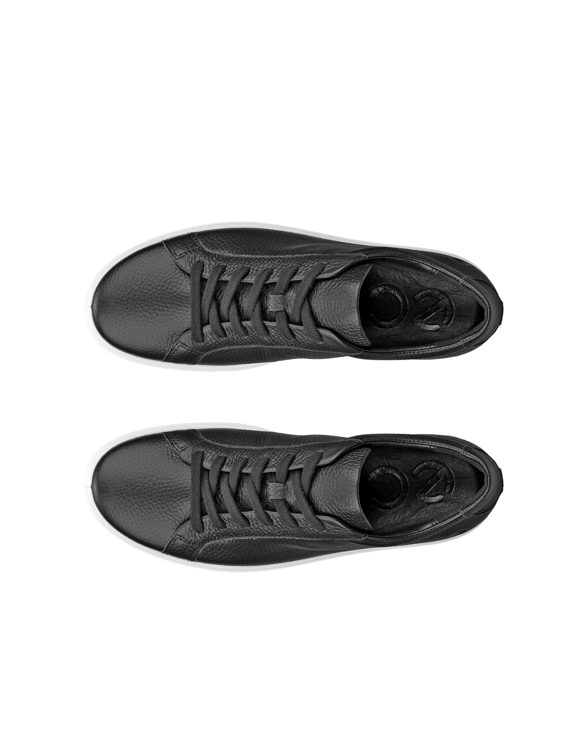 Ténis couro mulher ECCO® Soft 60 - Preto - Top left pair