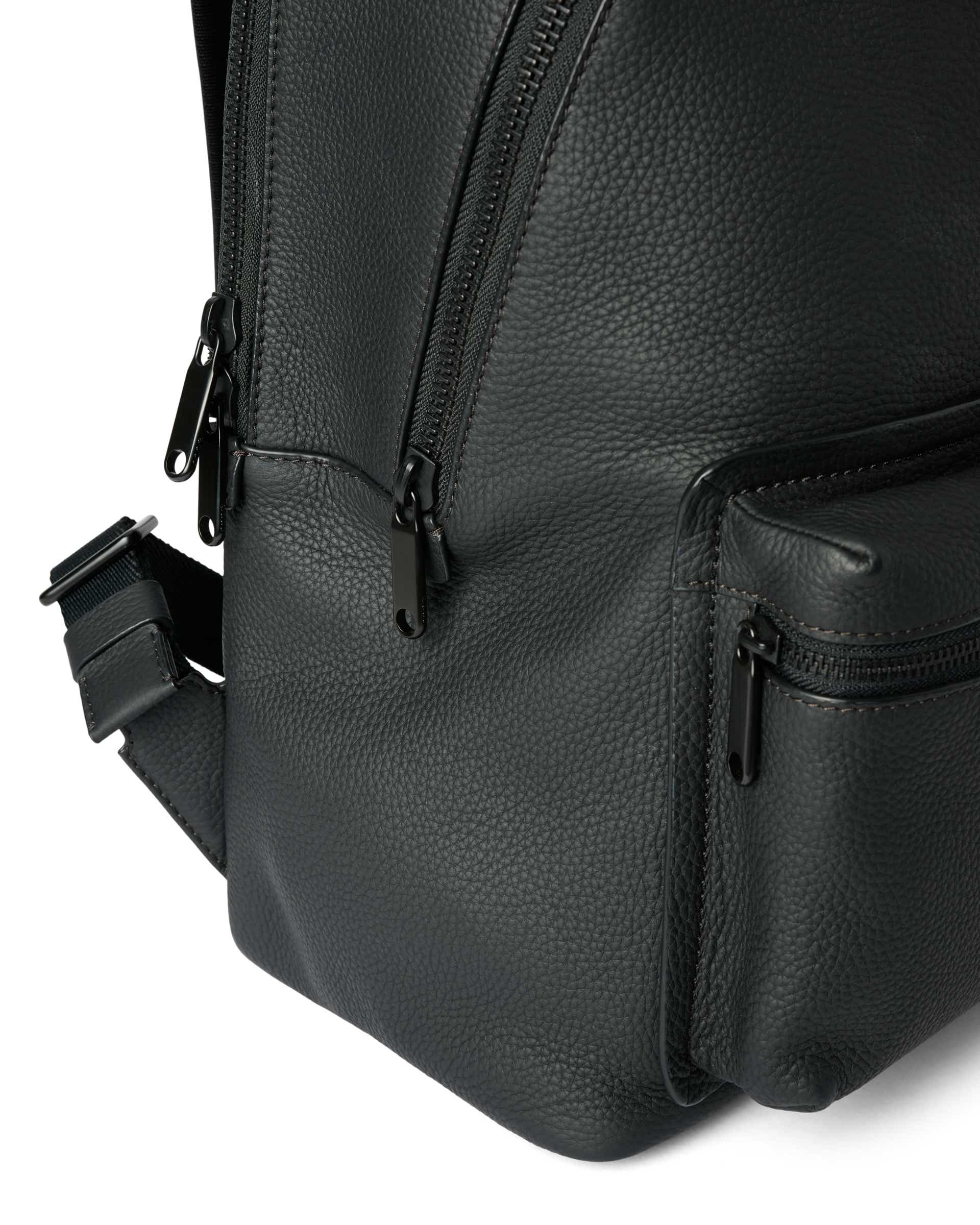 ECCO® Round Pack Ryggsäck skinn - Svart - Detail-1