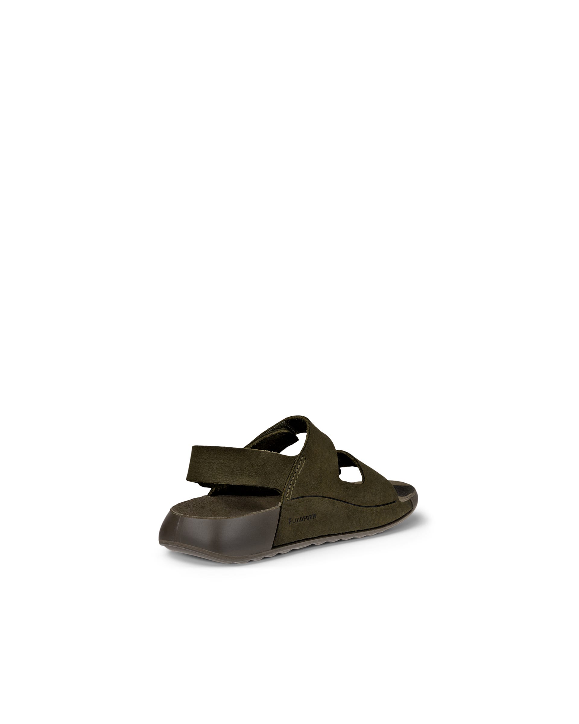 Kids' ECCO® Cozmo Nubuck Two Strap Sandal - Green - Back