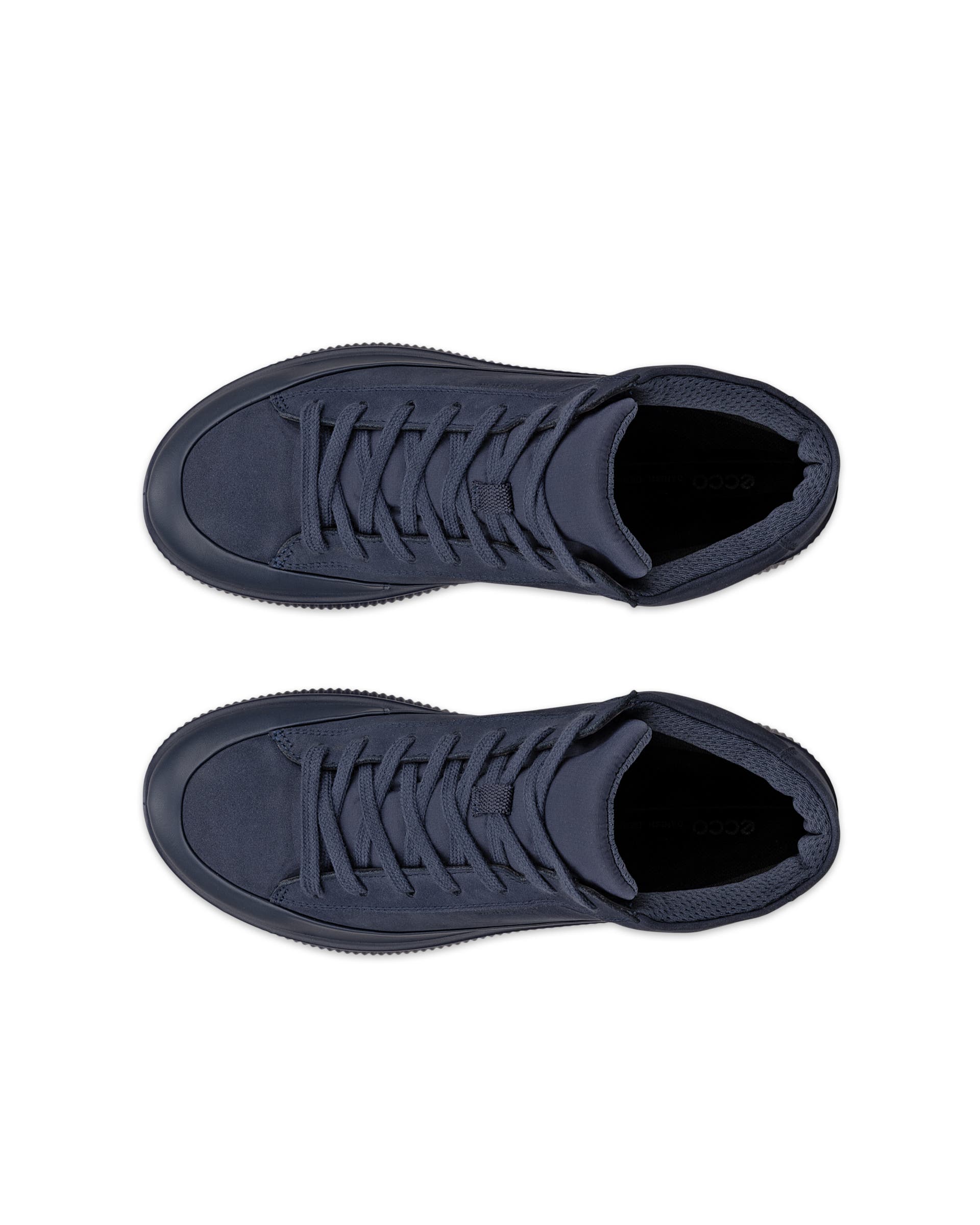 Botas meio cano impermeáveis nobuck mulher ECCO® SOFT ZERO - Azul - Top left pair