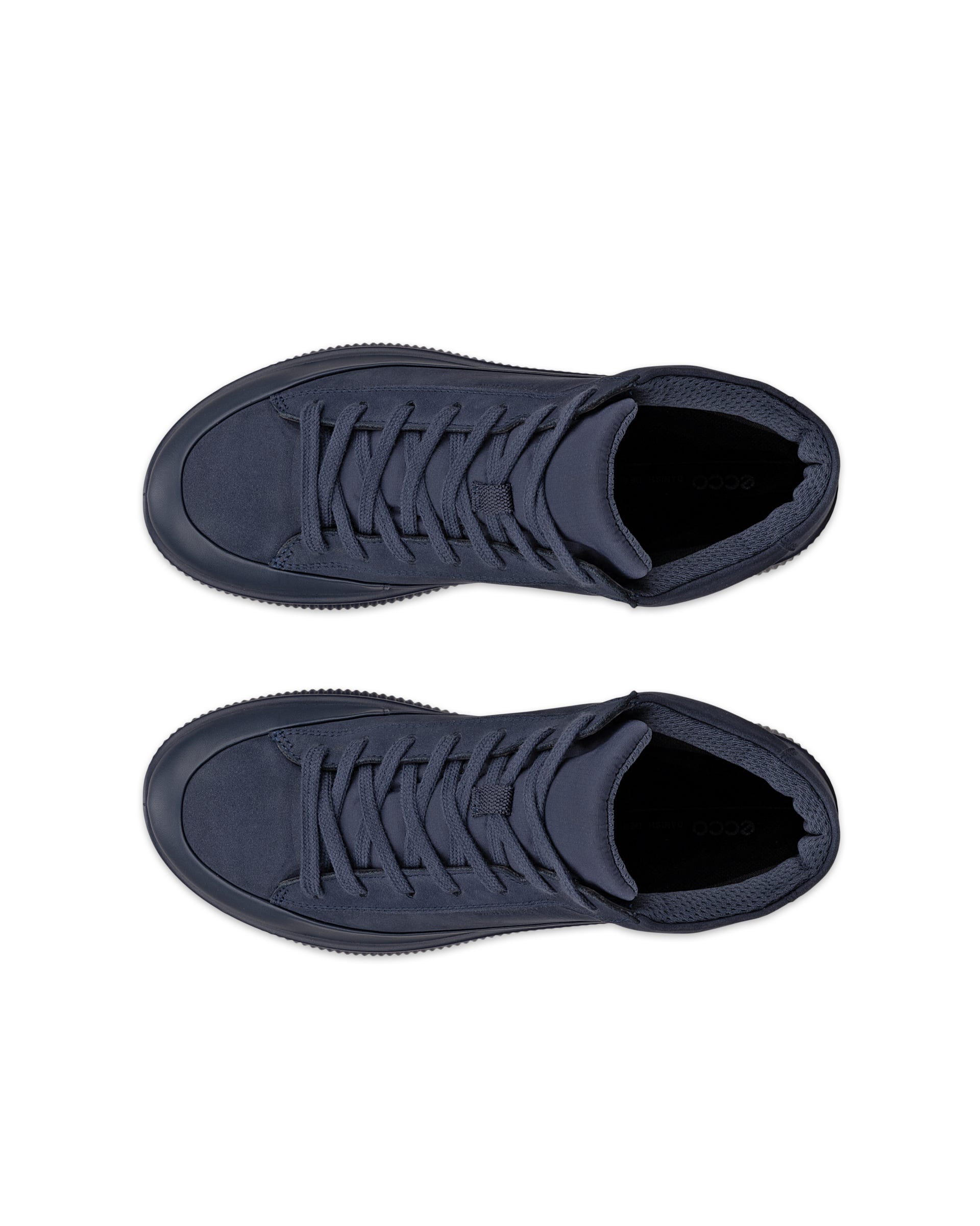 Botas meio cano impermeáveis nobuck mulher ECCO® SOFT ZERO - Azul - Top left pair