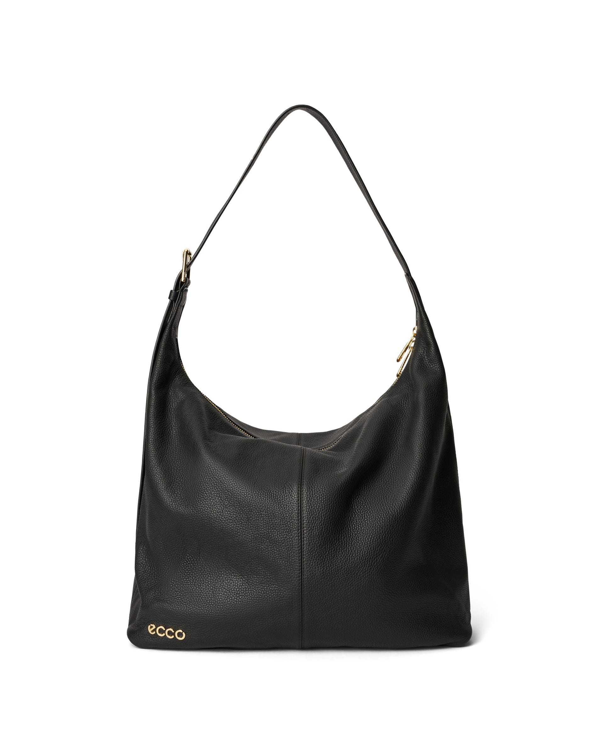 ECCO Hobo Large Soft Pebbled レザーホーボーバッグ - ブラック - Main