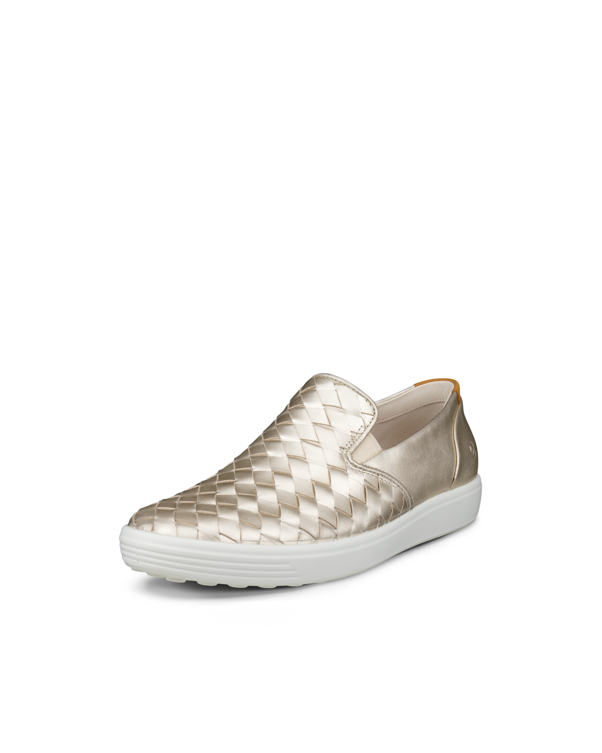 Women's ECCO® Soft 7 Woven Leather Slip-On | Metallics