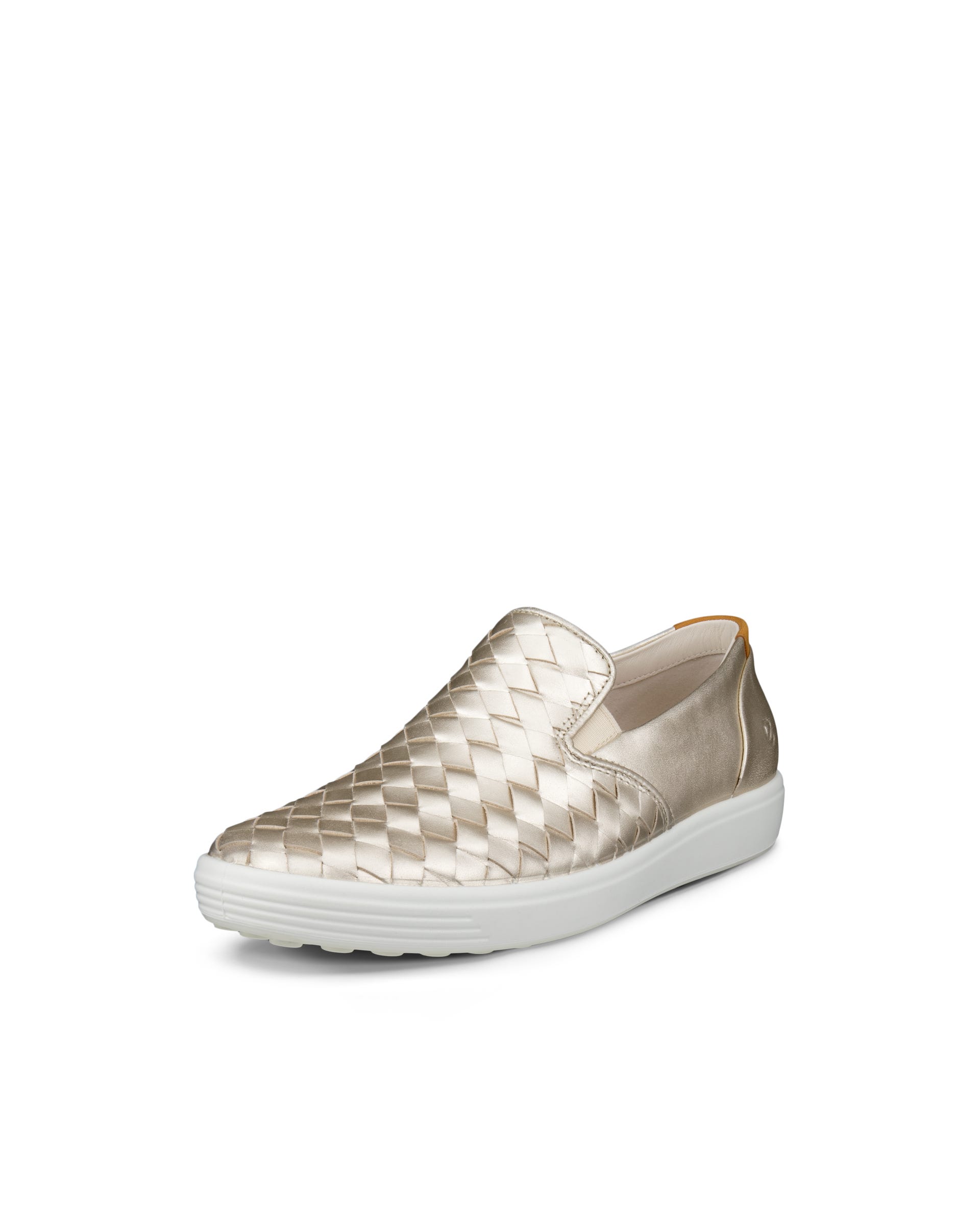 Women's ECCO® Soft 7 Woven Leather Slip-On | Metallics