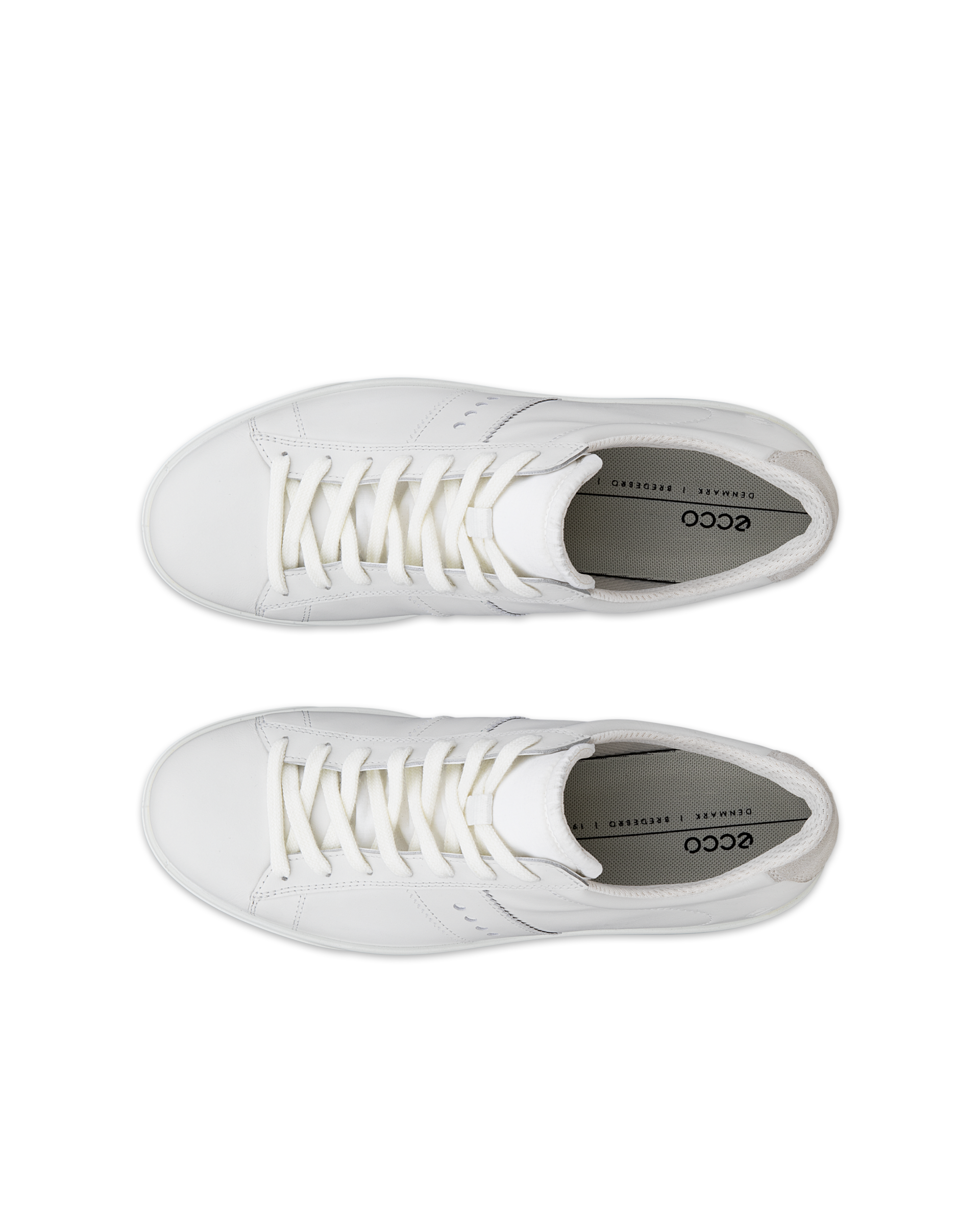 ECCO® Street Lite baskets en cuir pour femme - Blanc - Top left pair