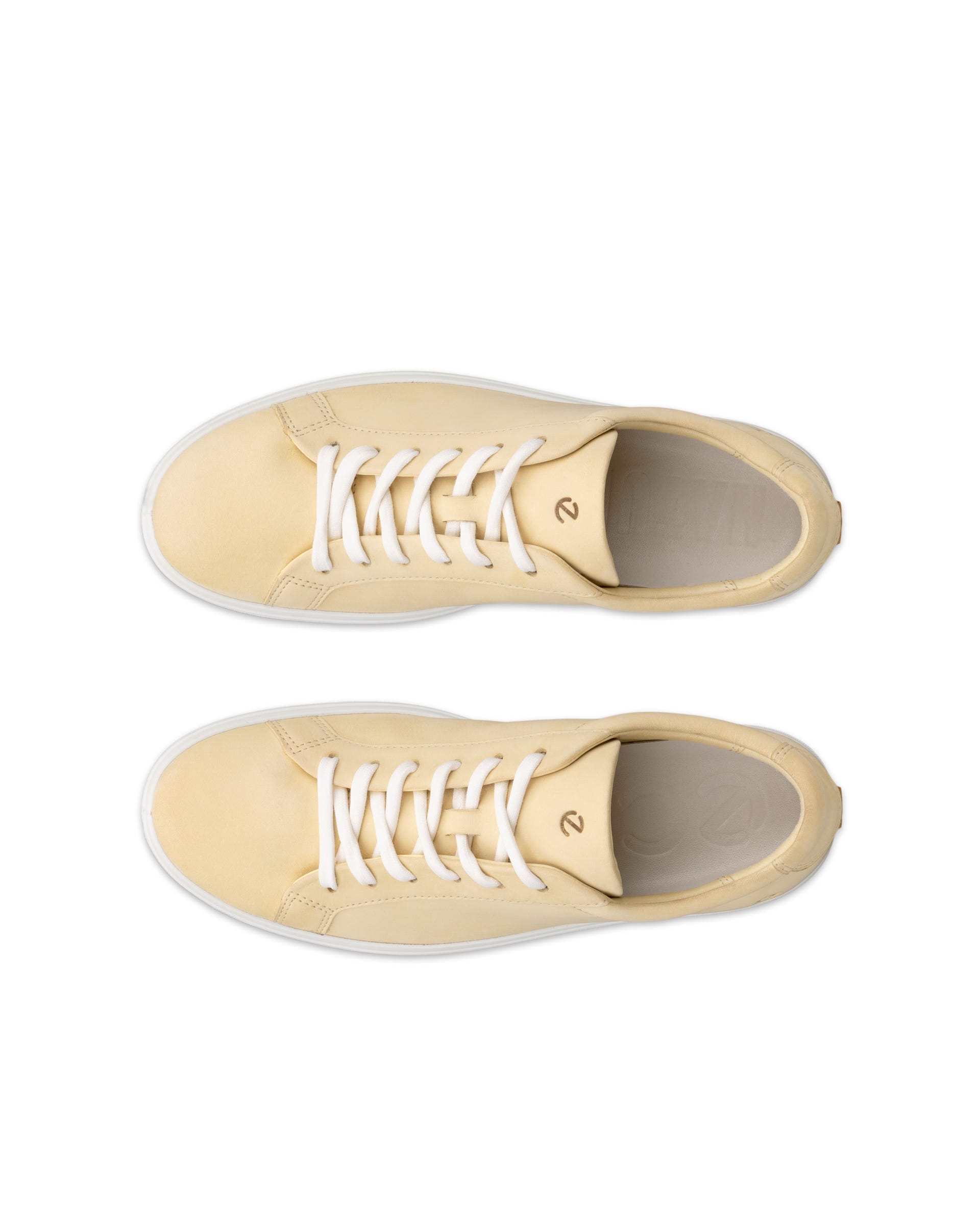 ECCO® Soft 60 baskets en nubuck pour femme - Jaune - Top left pair
