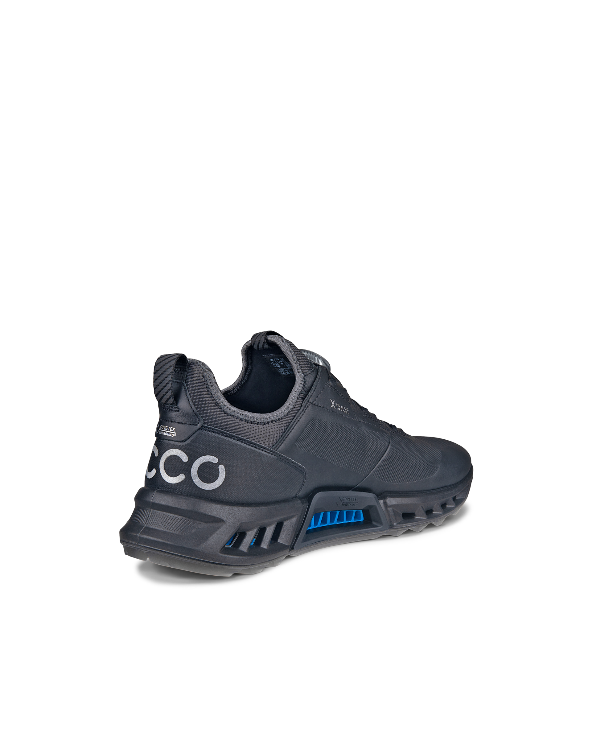 Men's ECCO® Golf Biom C4 Leather Gore-Tex Golf Shoe - Black - Back