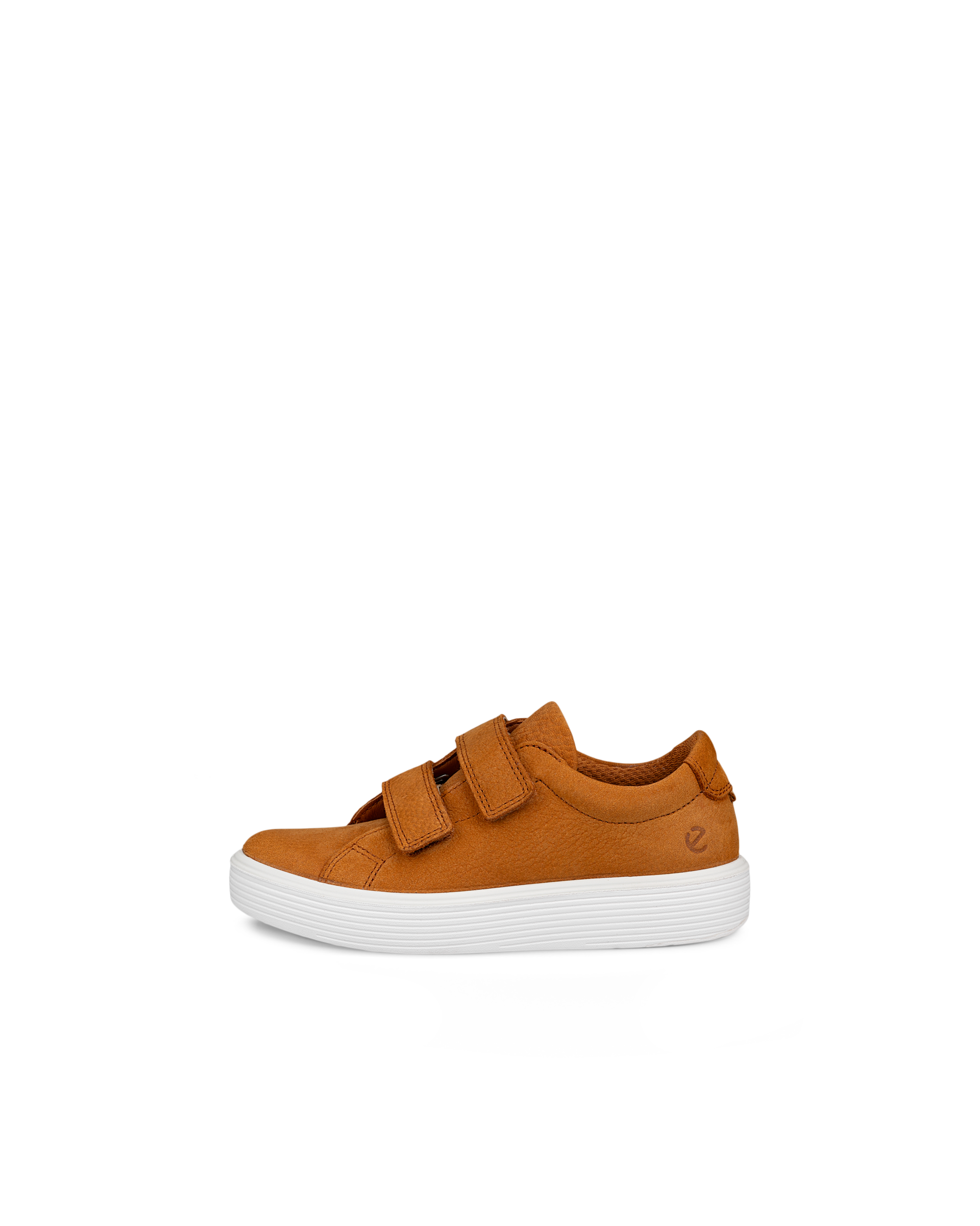 Kids' ECCO® Soft 60 Leather Trainer - Brown - Outside