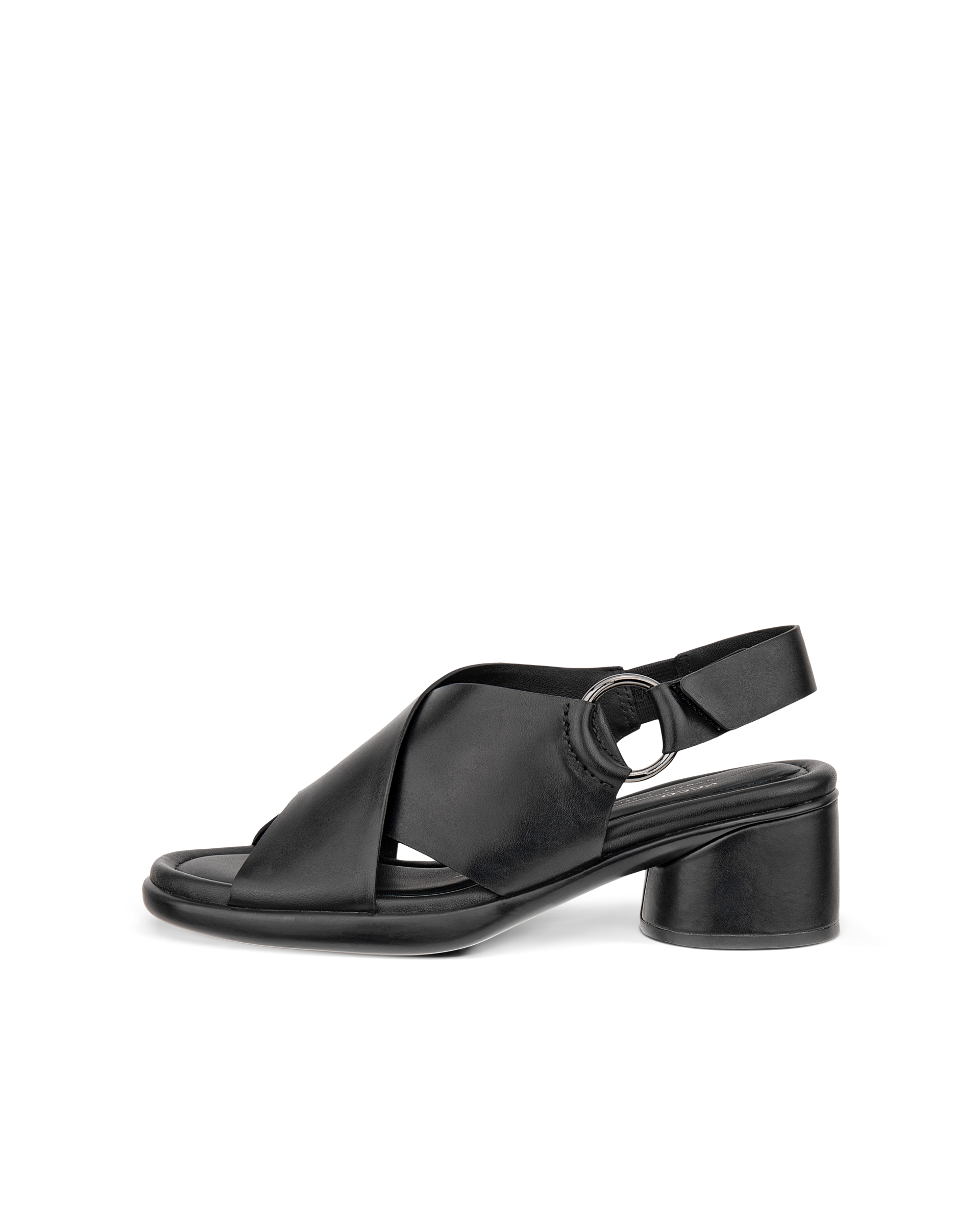 SACRA ミュール Women's ECCO® Metropole Seoul Leather Heeled Slingback Sandal | Black