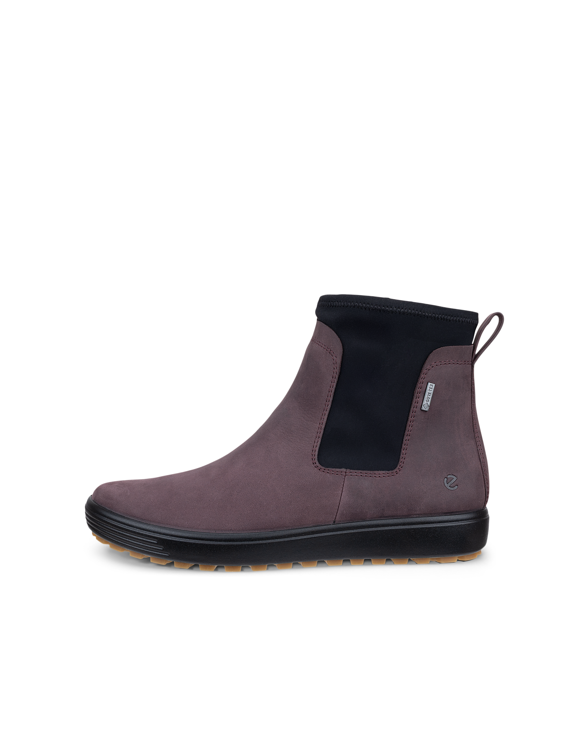 ECCO SOFT 7 TRED - Women's Nubuck Chelsea Boot - Purple - 8-8.5