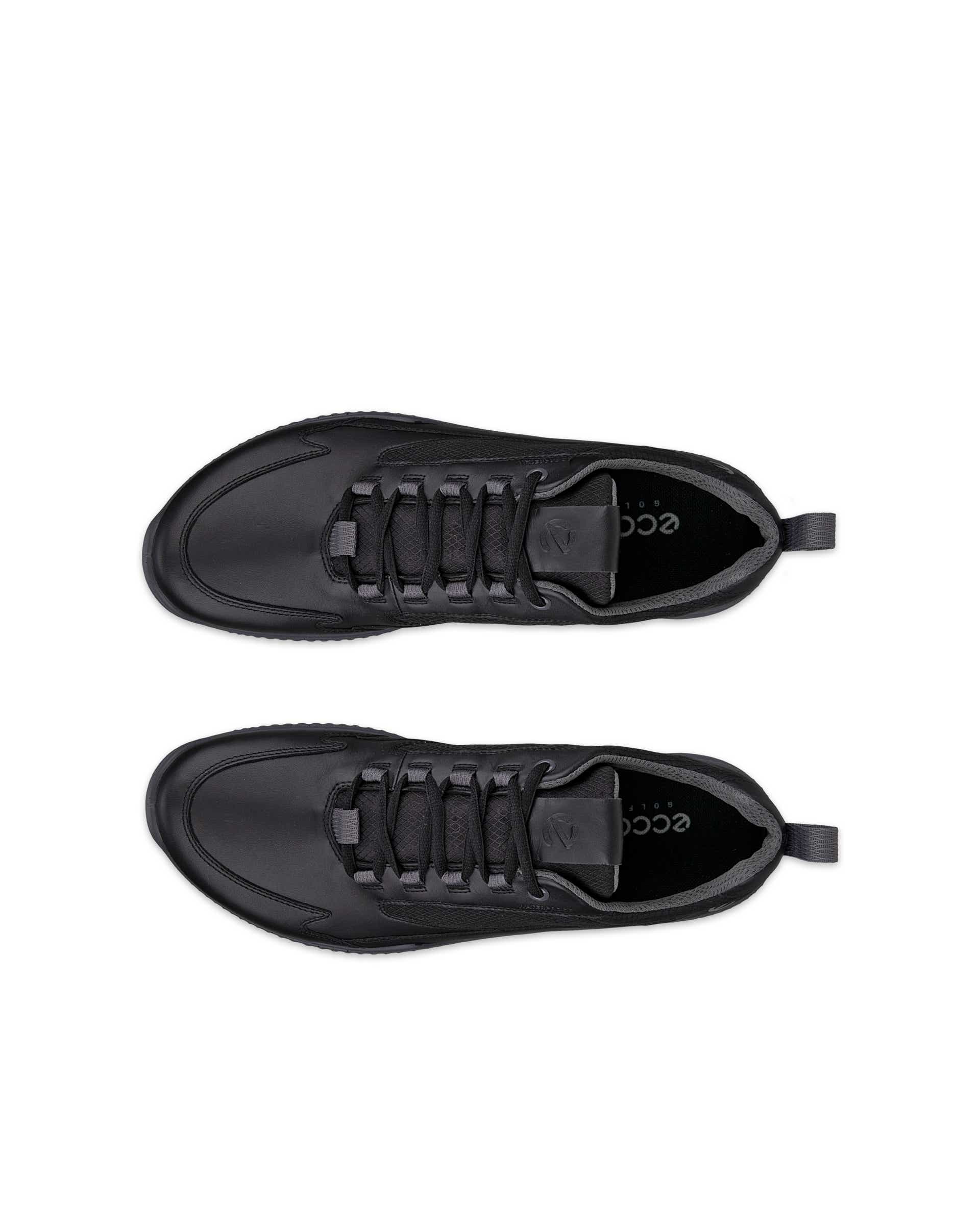 Men's ECCO® Golf S-Hybrid Leather Waterproof Golf Shoe - Black - Top left pair