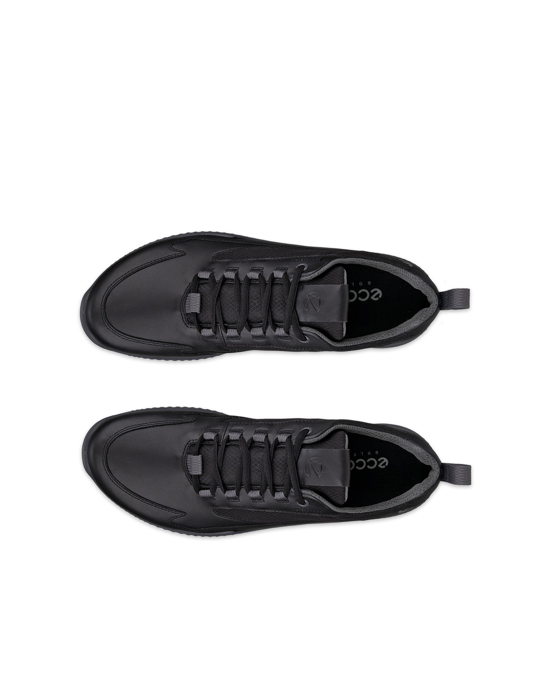 Men's ECCO® Golf S-Hybrid Leather Waterproof Golf Shoe - Black - Top left pair