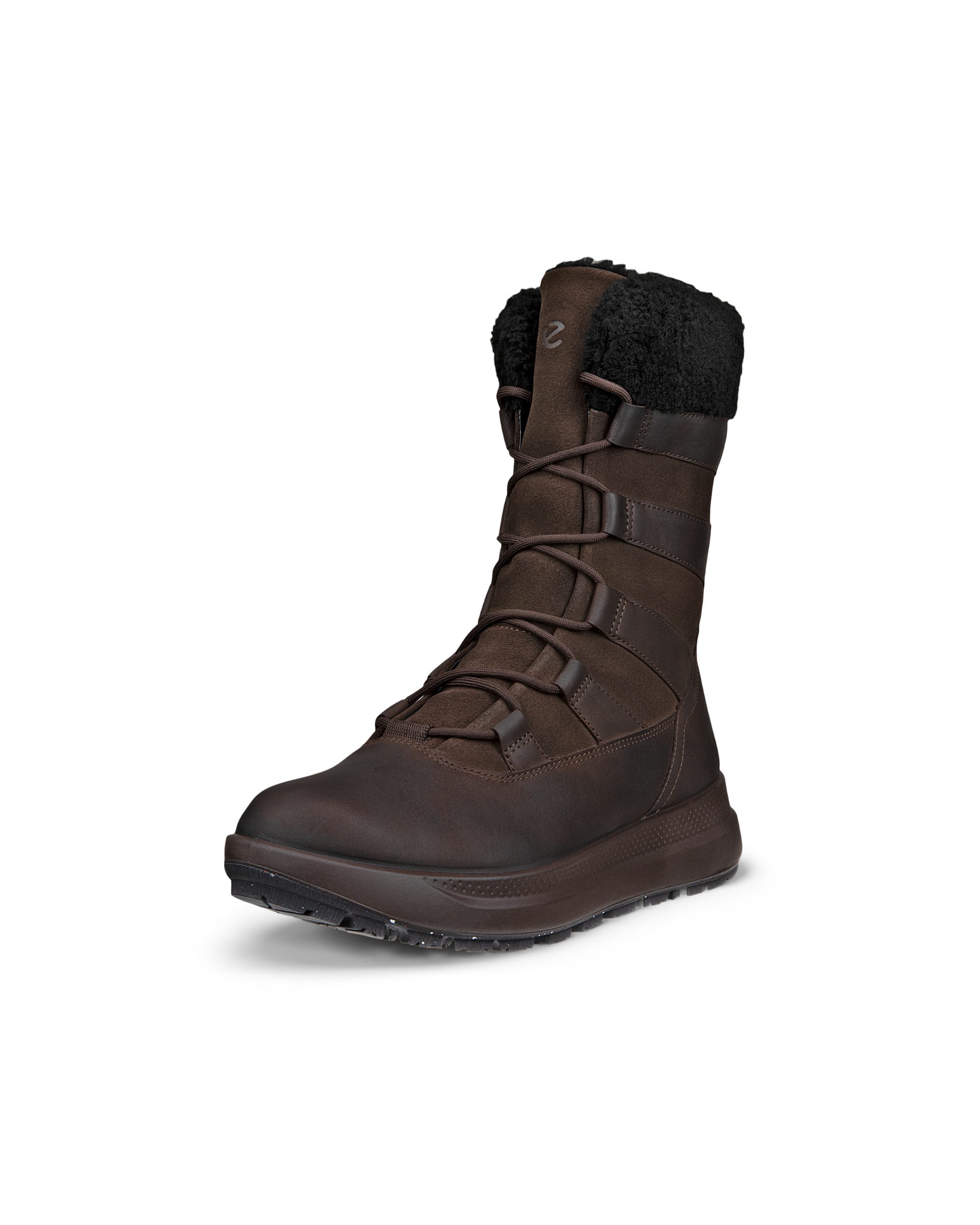 Women's ECCO® Solice Nubuck Waterproof Winter Boot Brown