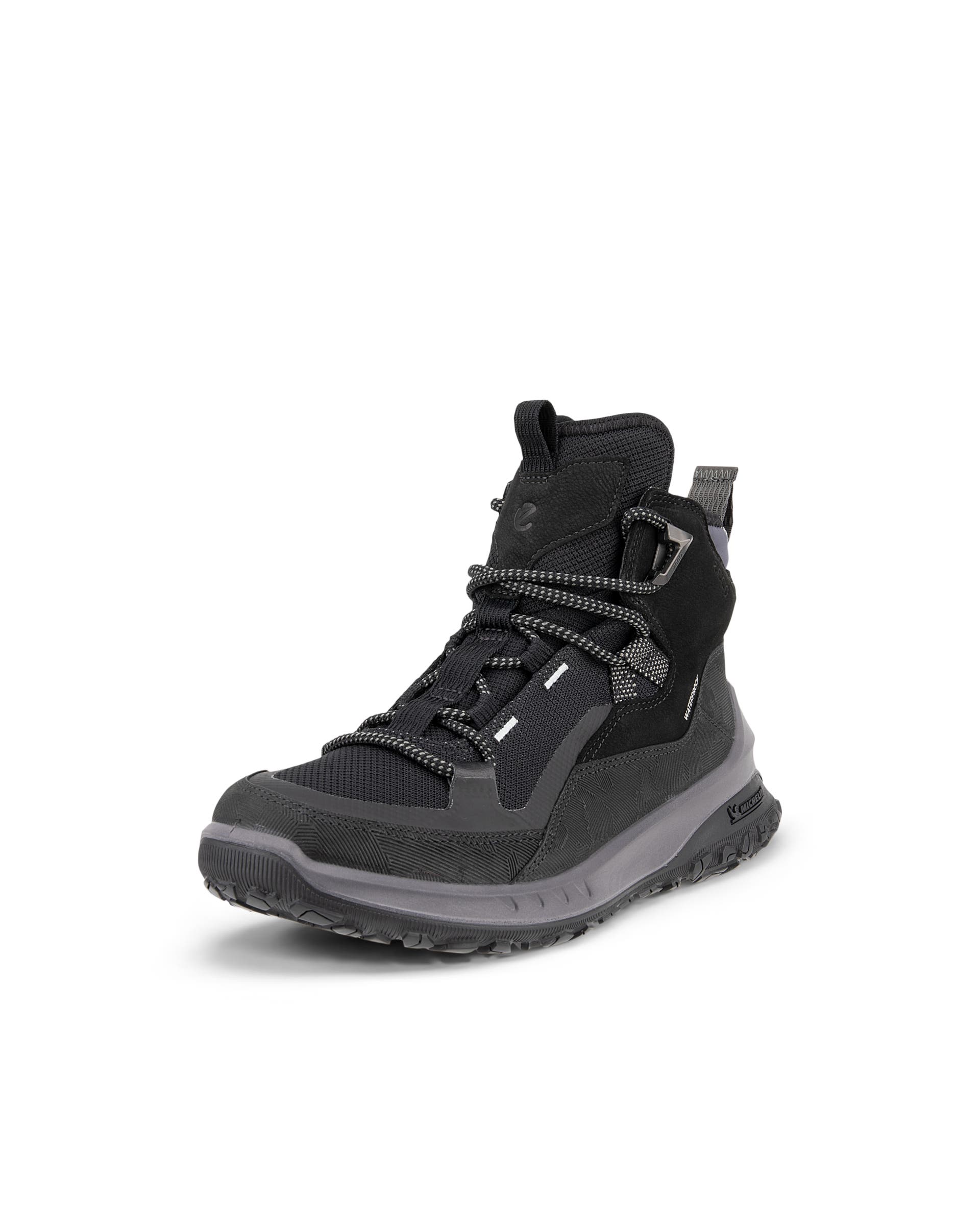 ECCO® ULT-TRN Mid chaussure de randonnée imperméable en nubuck pour femme - Noir - Main