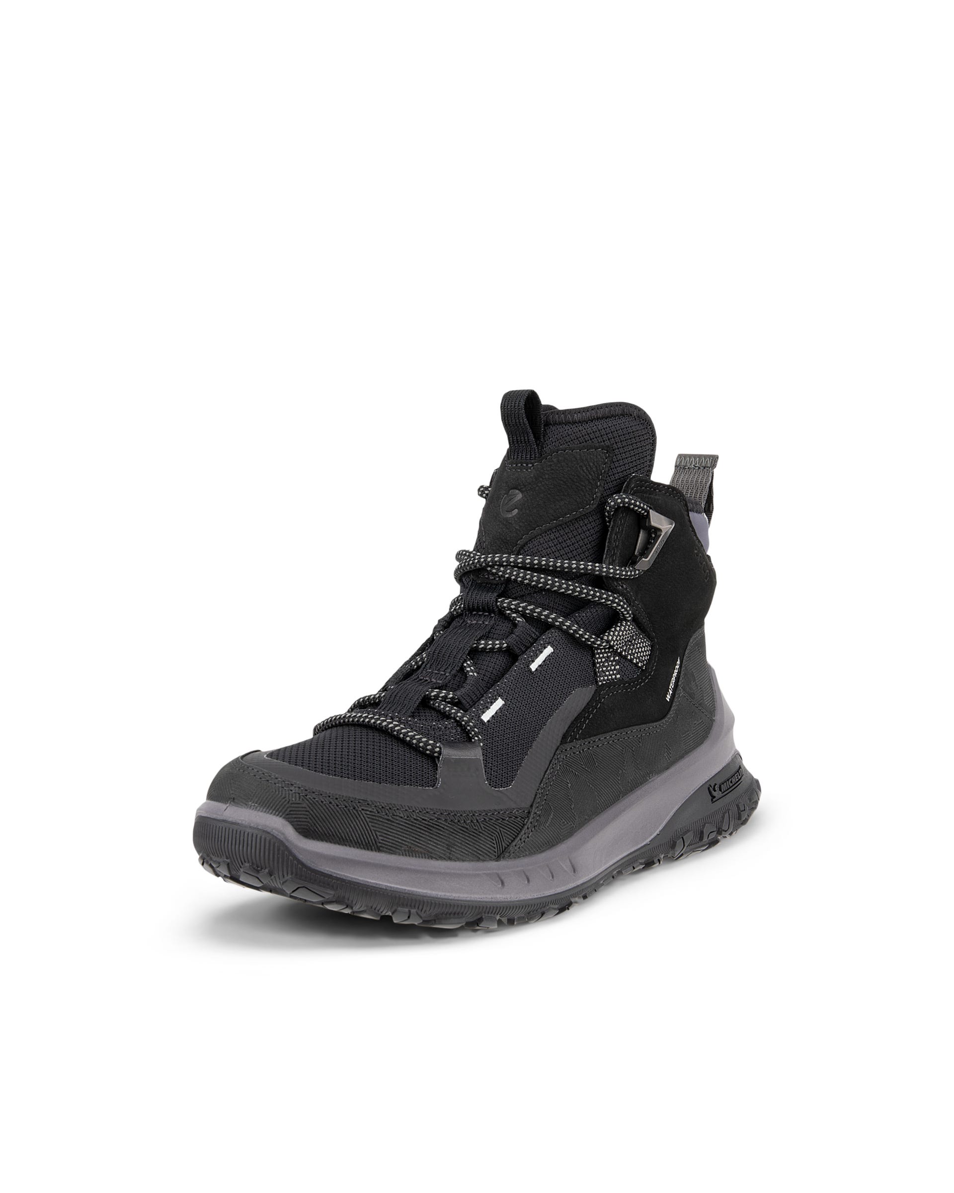 ECCO® ULT-TRN Mid chaussure de randonnée imperméable en nubuck pour femme - Noir - Main