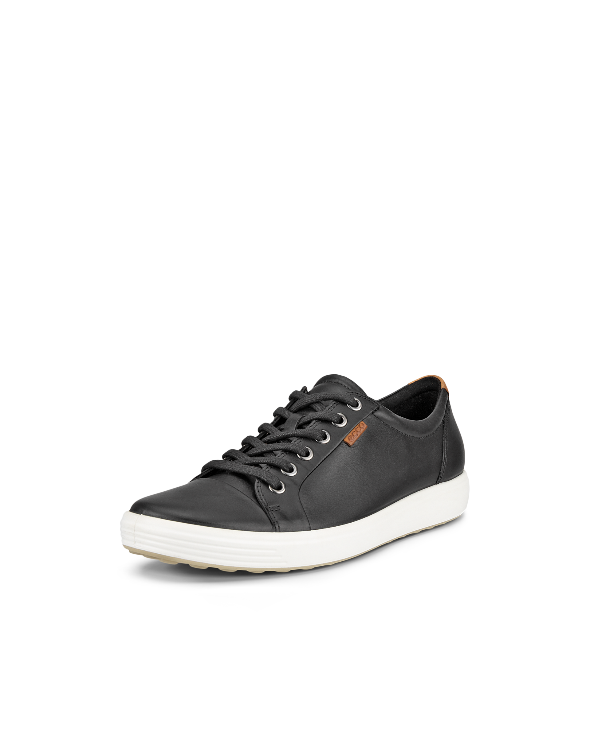 ECCO Soft 7 ウィメンズ レザースニーカー - ブラック - Main