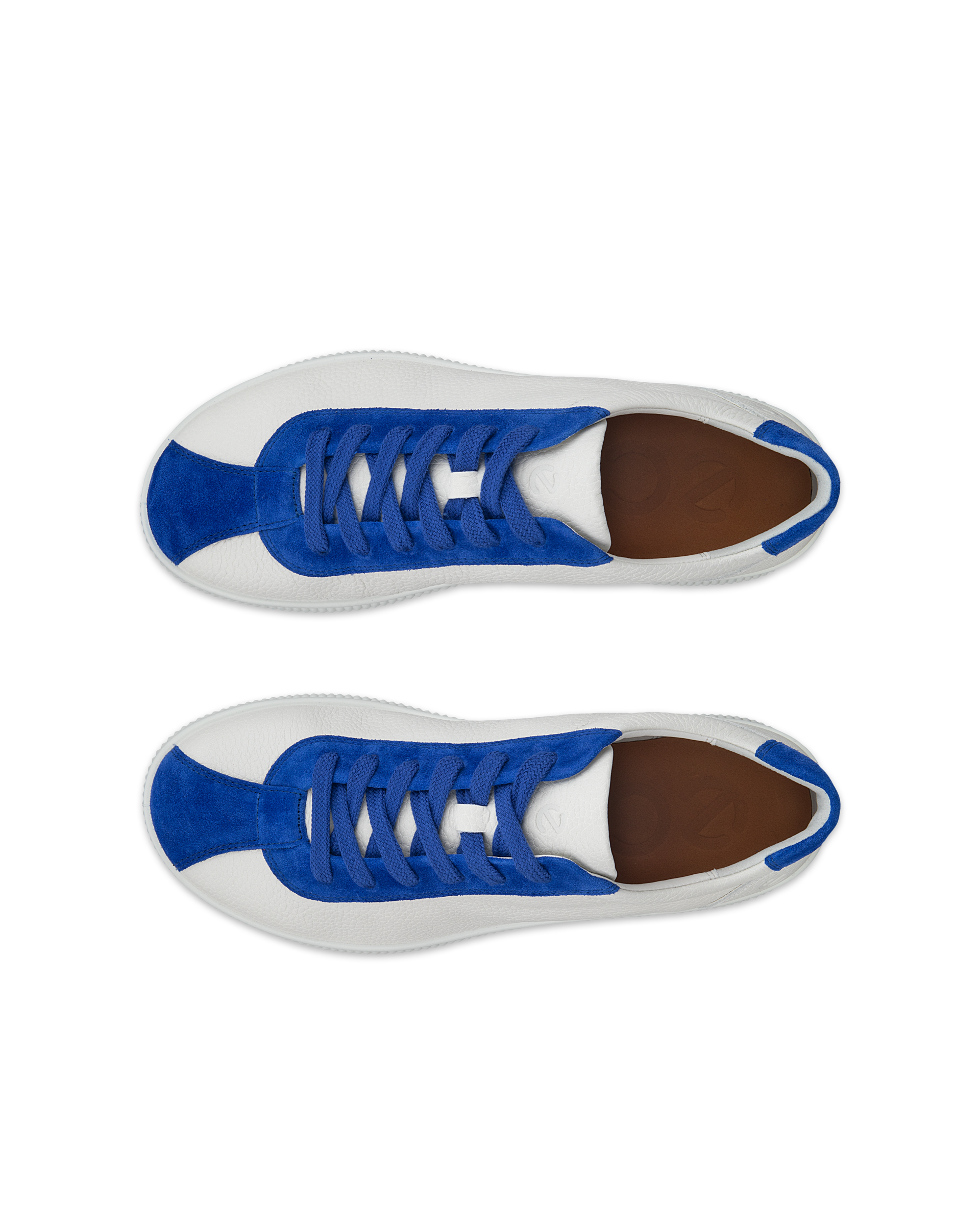 ECCO Soft Zero メンズ レザースニーカー - ブルー - Top left pair