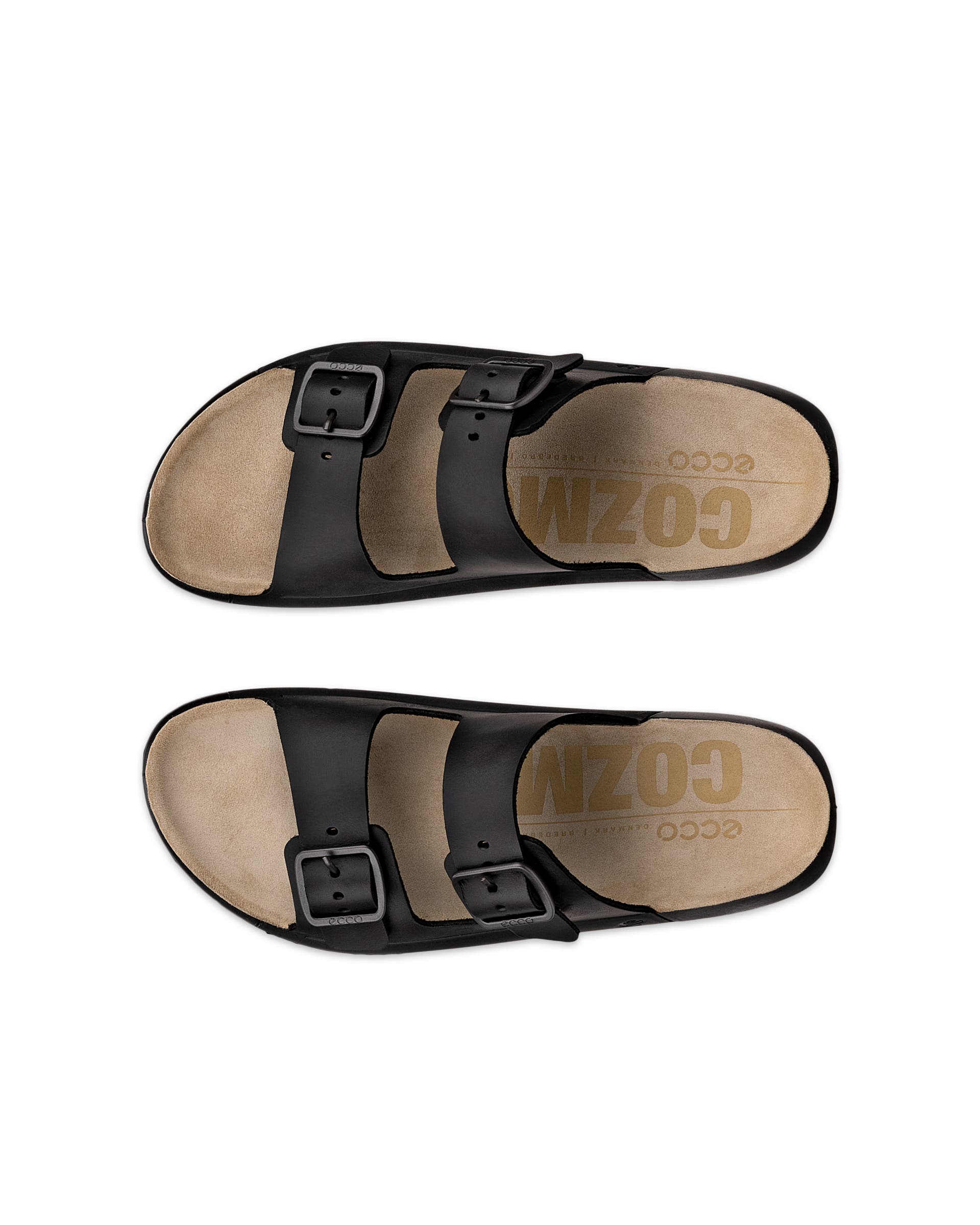 Dámské nubukové páskové sandály ECCO® COZMO - Černá - Top left pair