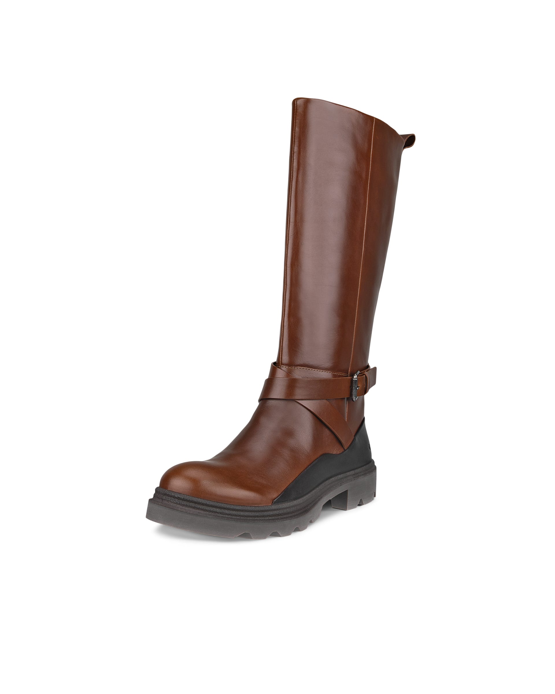 ECCO Grainer ウィメンズ レザーハイカットブーツ - ブラウン - Main