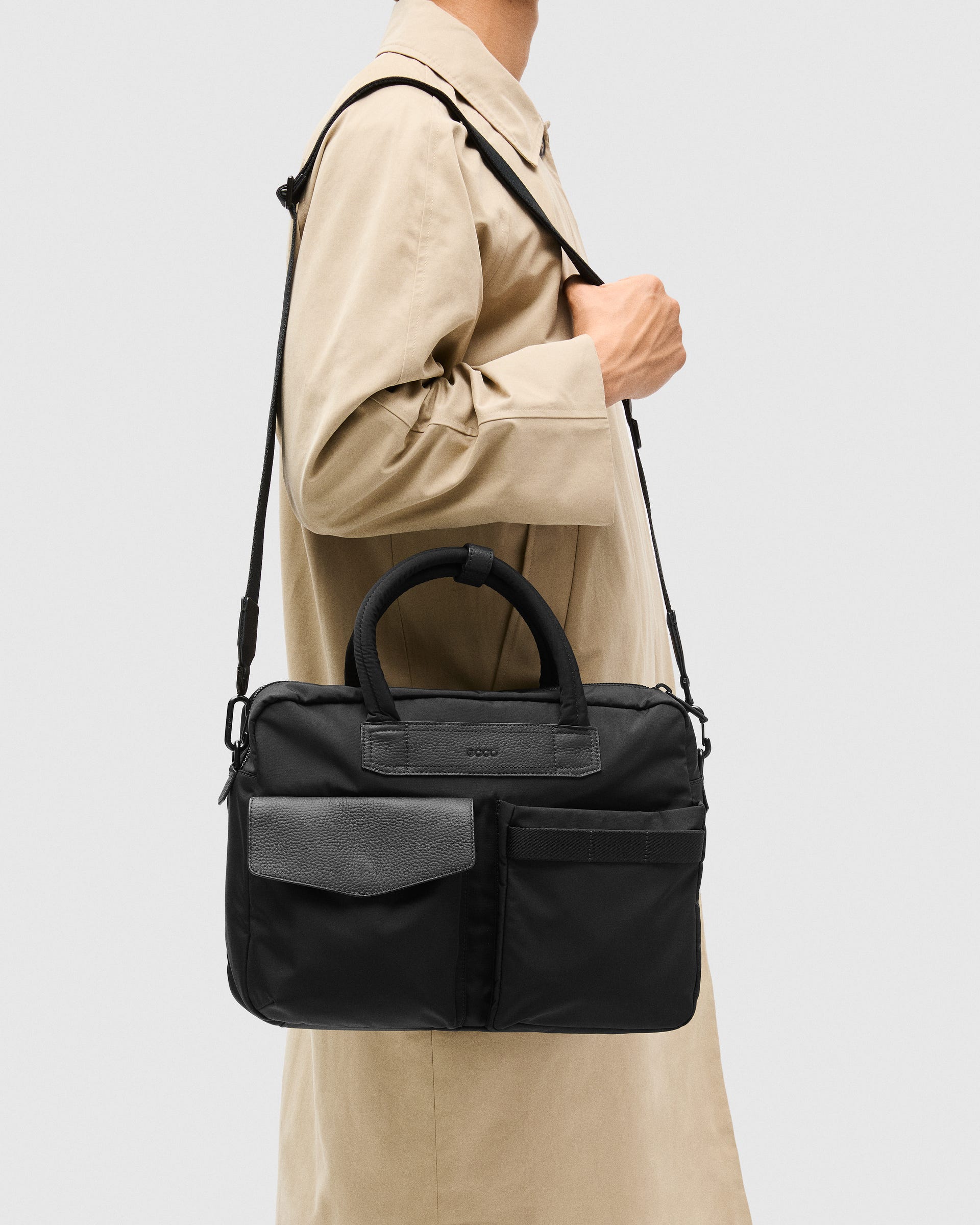 ECCO® Voyager Textile & Leather Bag