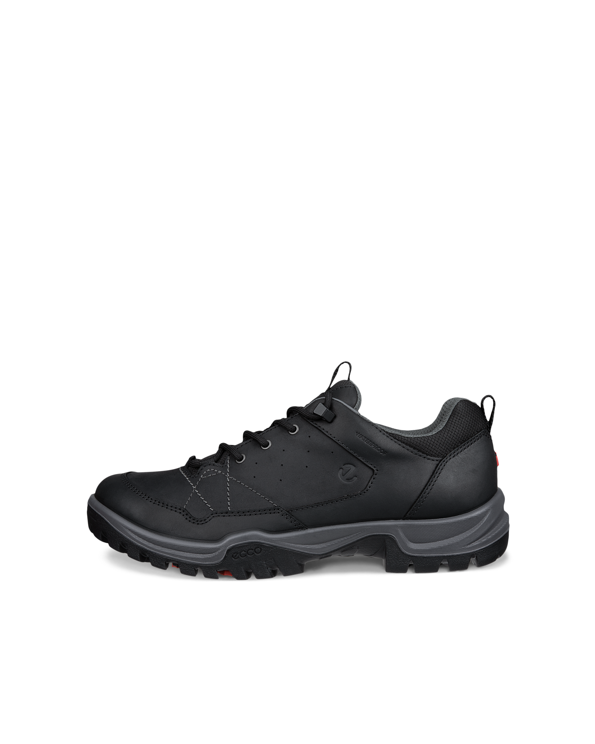 ECCO RECEPTOR TREKK - Men's Nubuck Waterproof Hiking Shoe - Black - 42