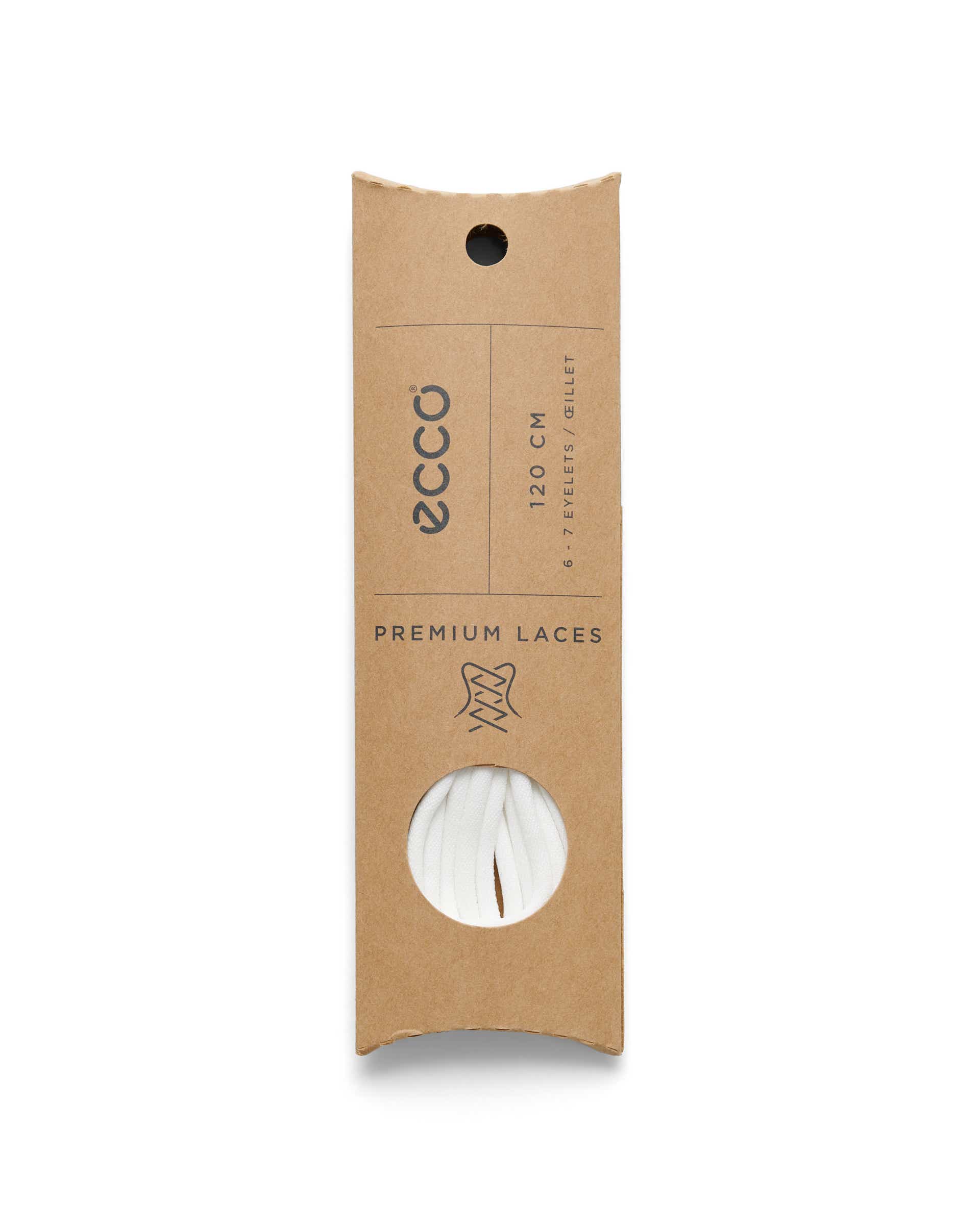 Sportovní kulaté tkaničky ECCO® Sporty Round - Bílá - Detail-2