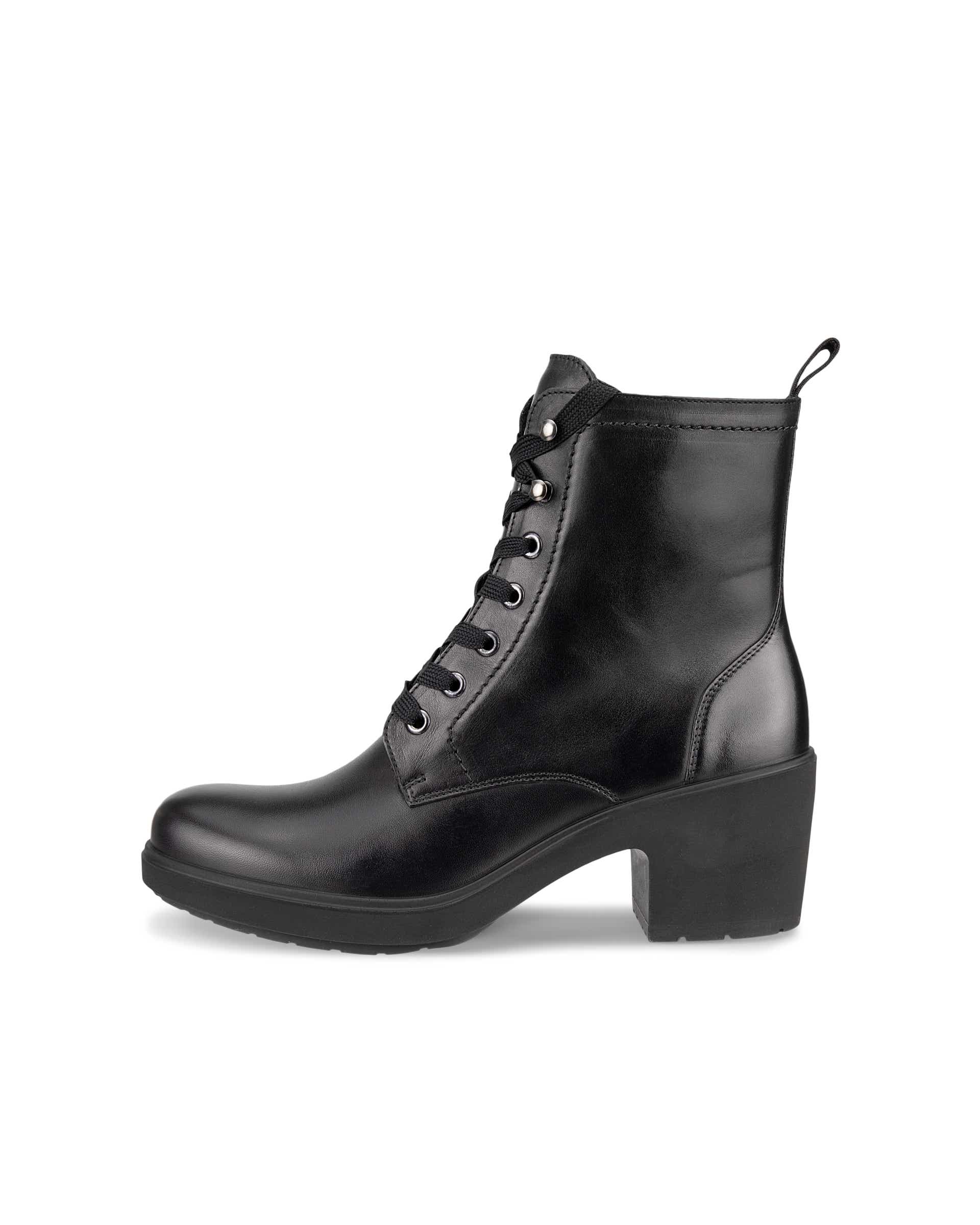 Women's ECCO® Metropole Zurich Leather Lace-Up Boot | Black