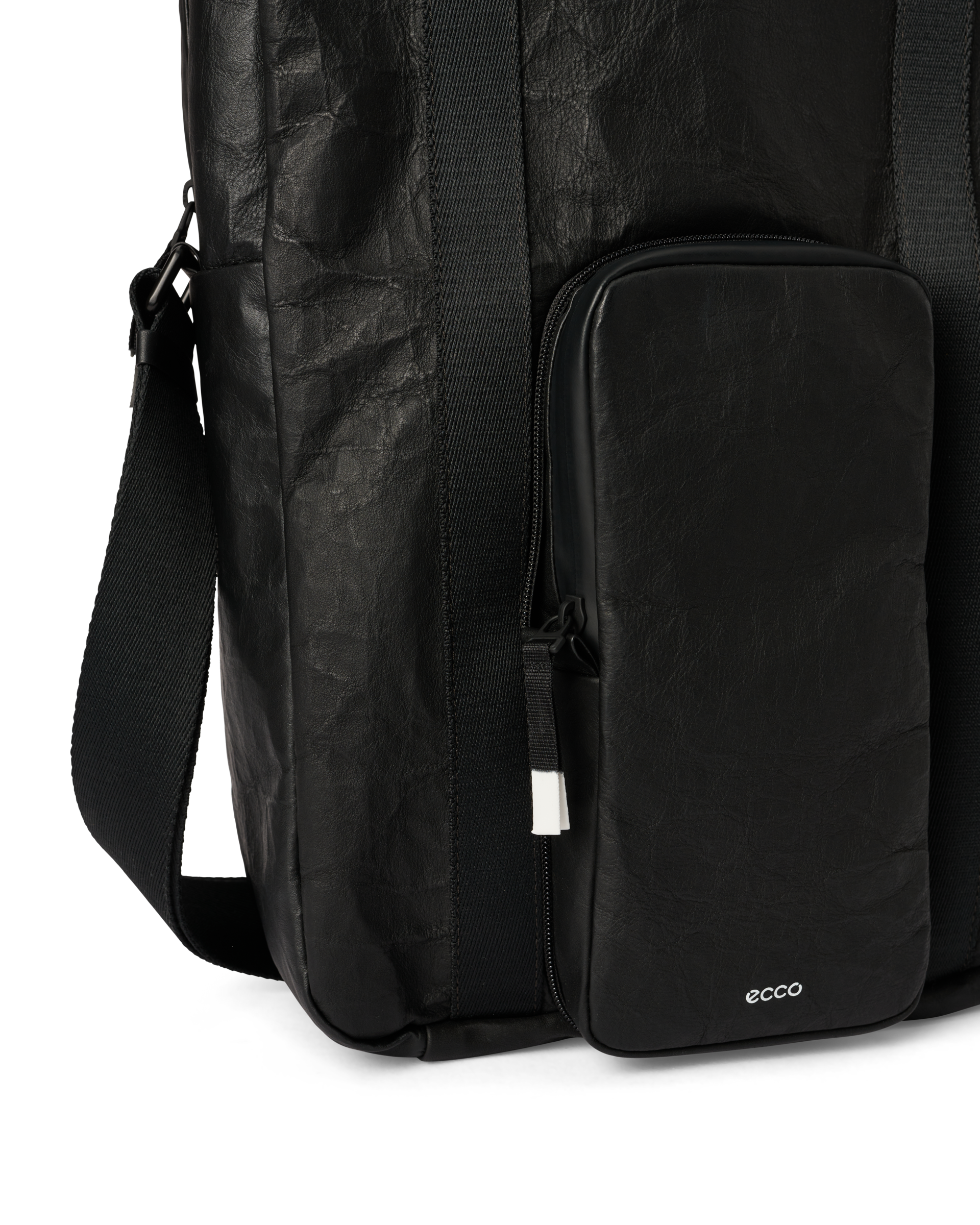 ECCO® Leather Tote Bag - Black - Detail-1