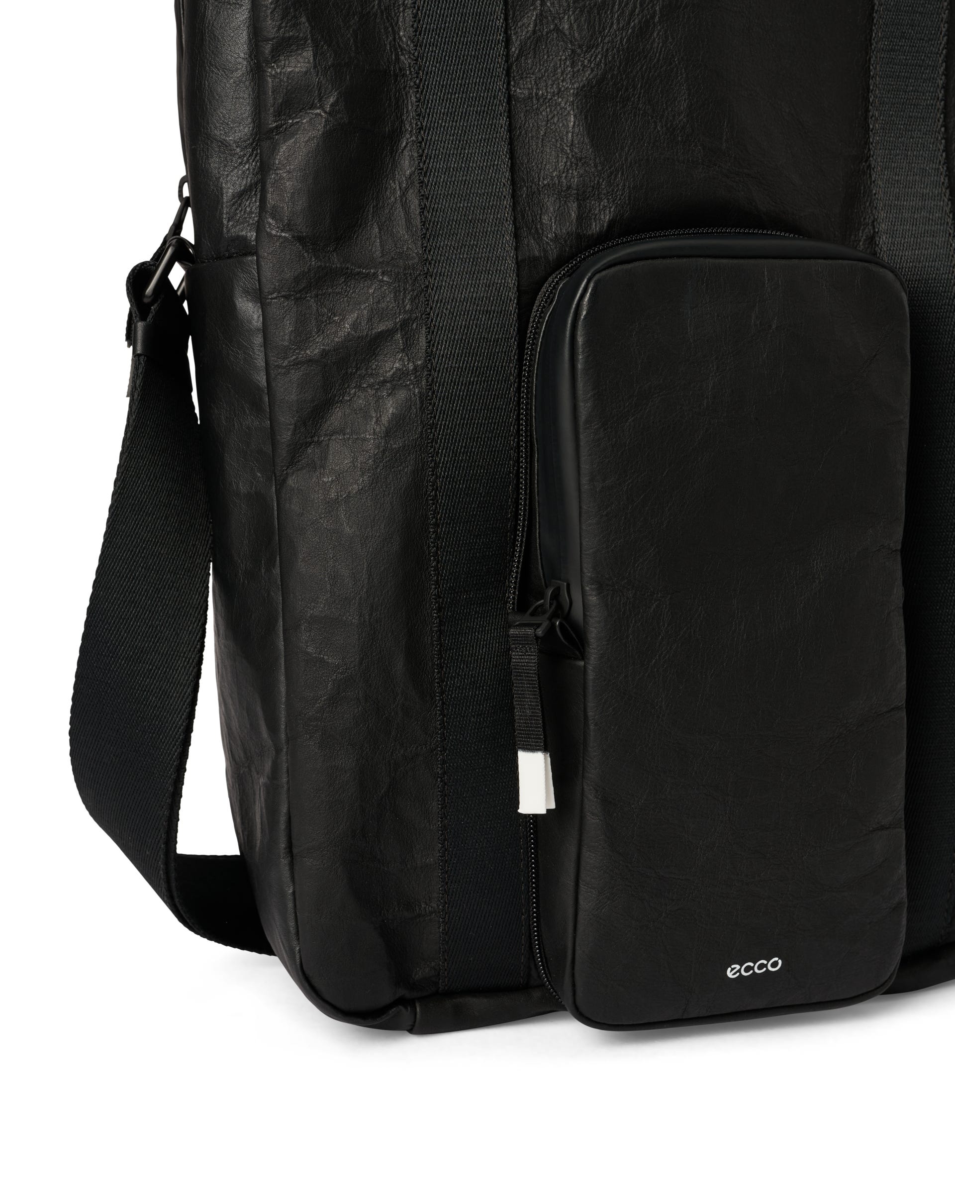 Bolso tote de piel ECCO® - Negro - Detail-1