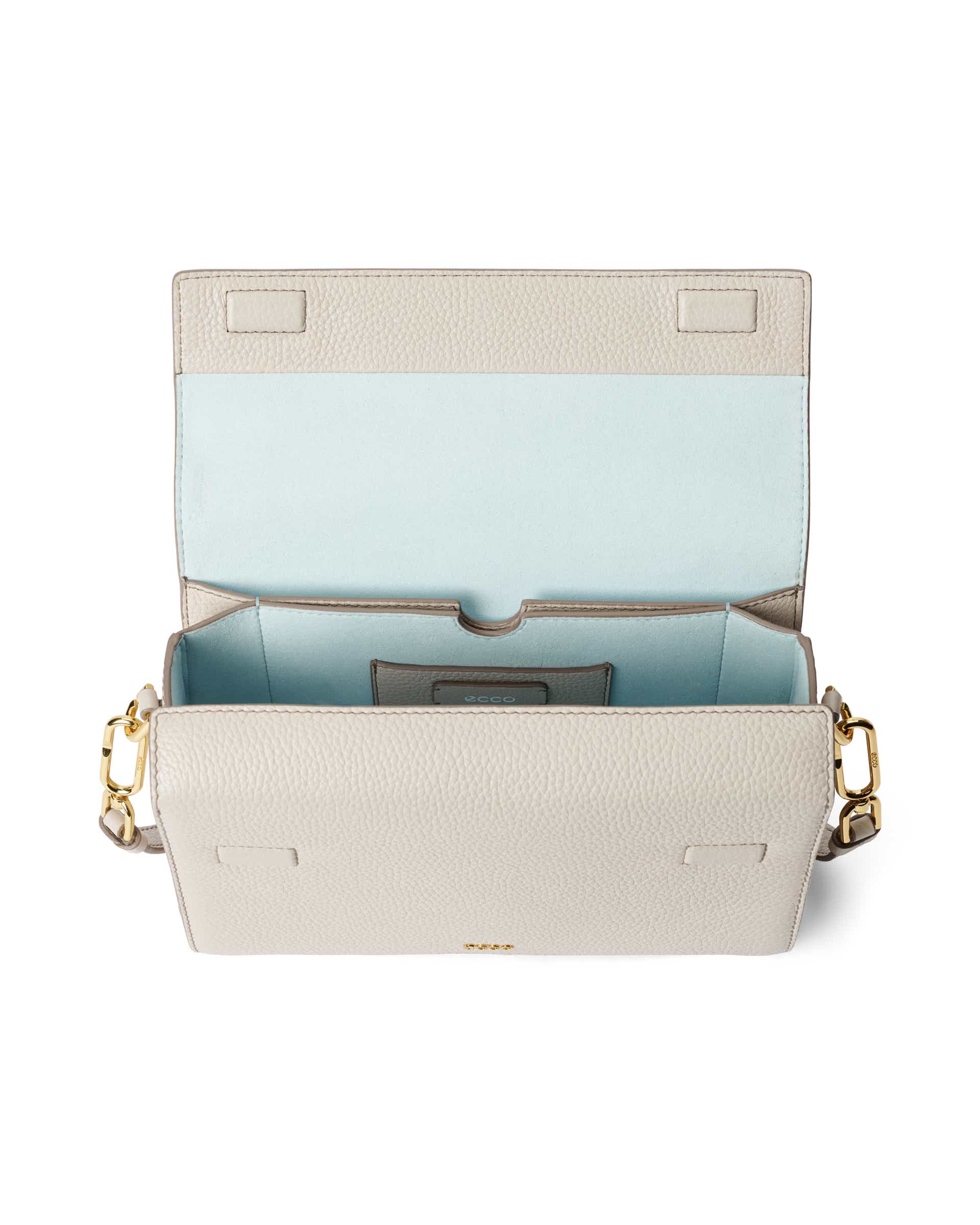 ECCO Pinch Large Pebbled レザークロスボディバッグ - ベージュ - Inside