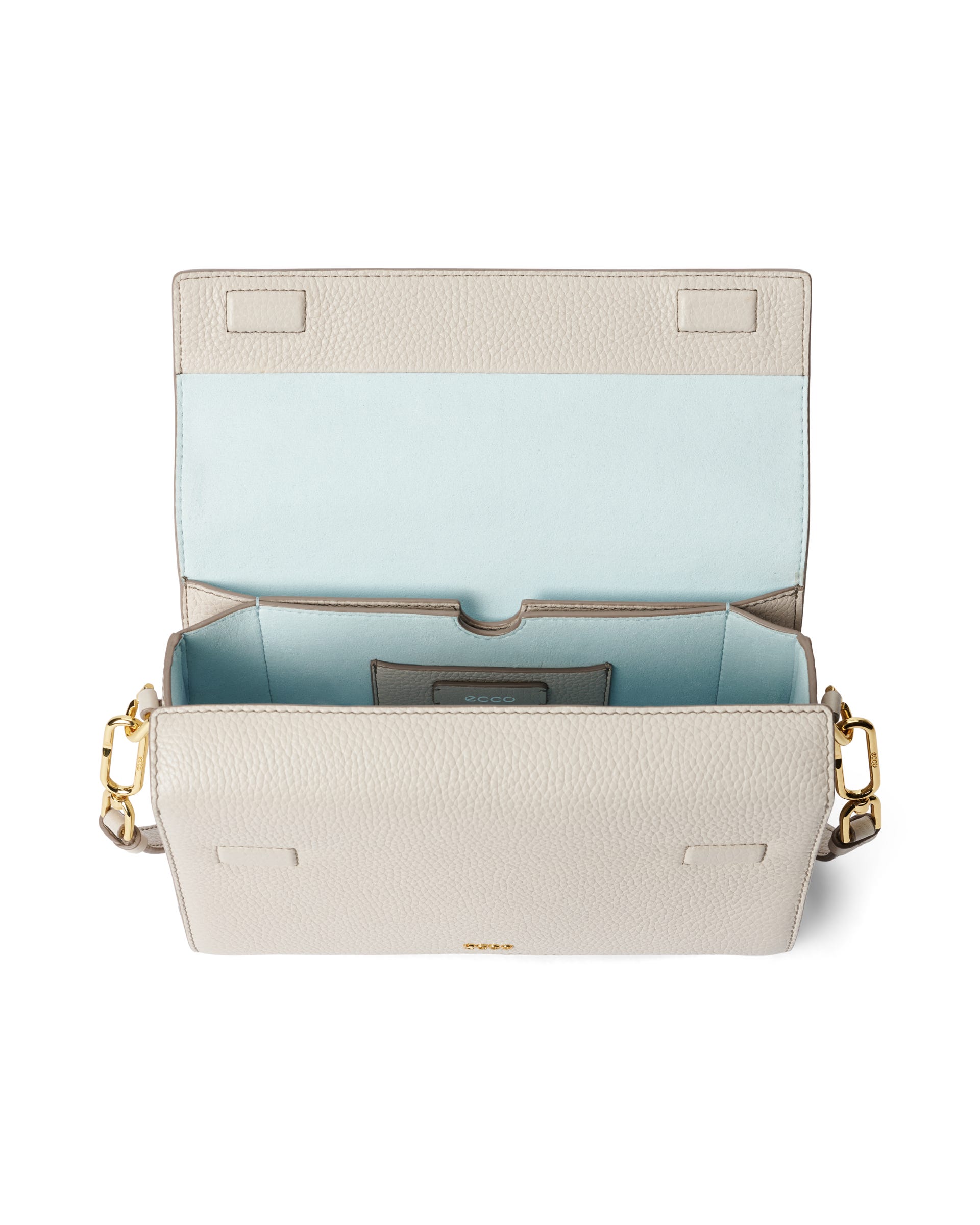ECCO Pinch Large Pebbled レザークロスボディバッグ - ベージュ - Inside