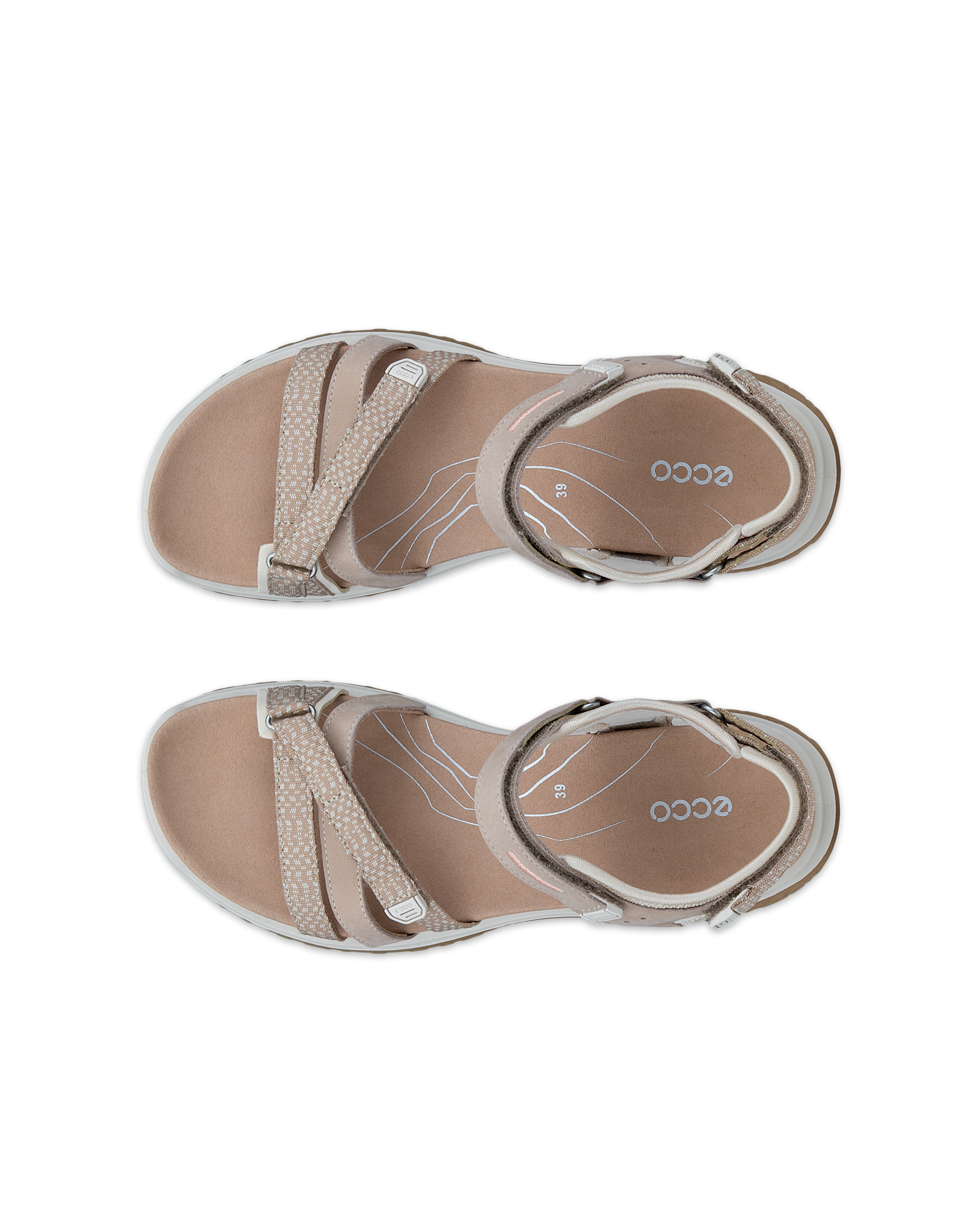 ECCO® Offroad Roam sandale en nubuck deux brides pour femme - Beige - Top left pair